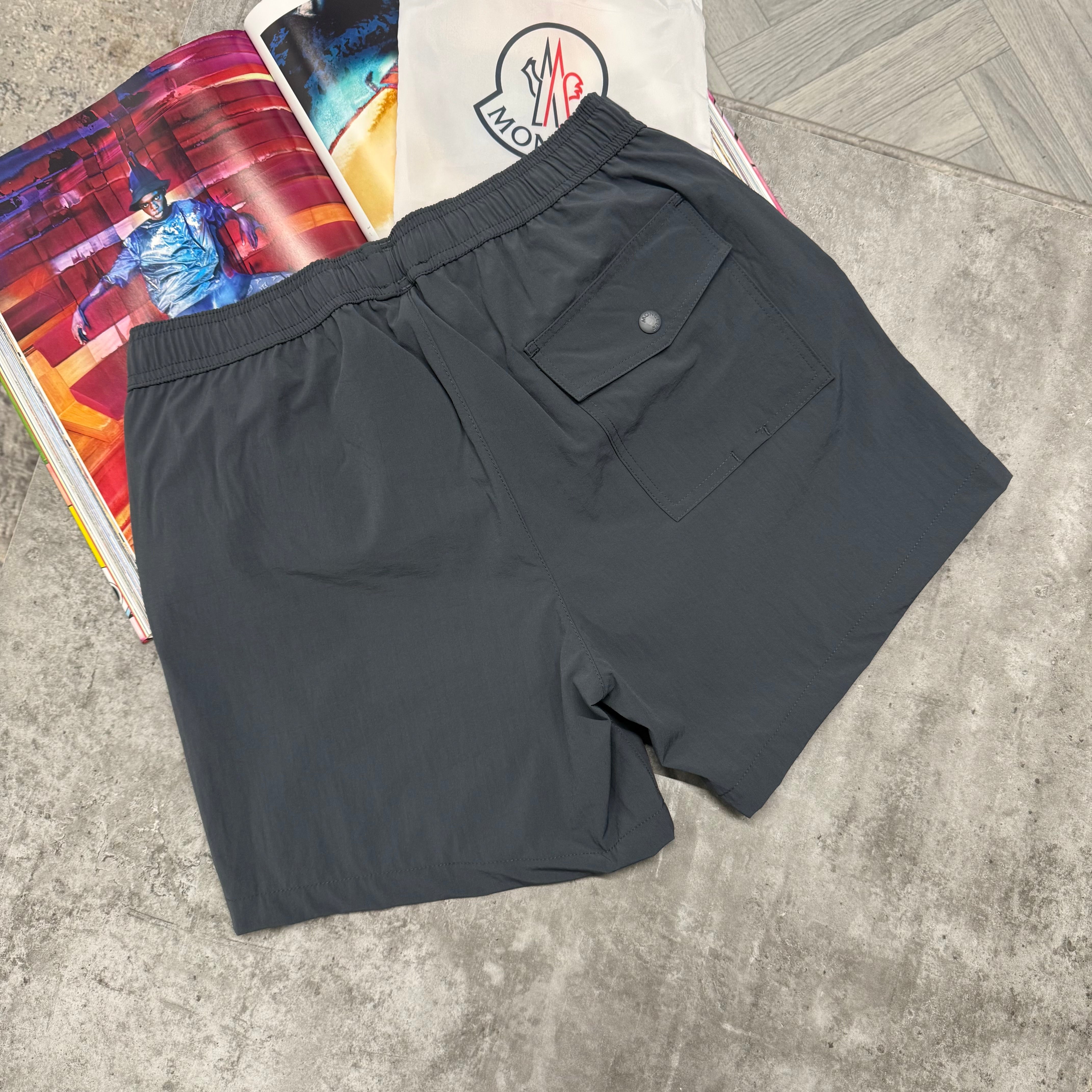 MNCLR ZIP POCKET BAGGED SWIMS - ANTHRACITE
