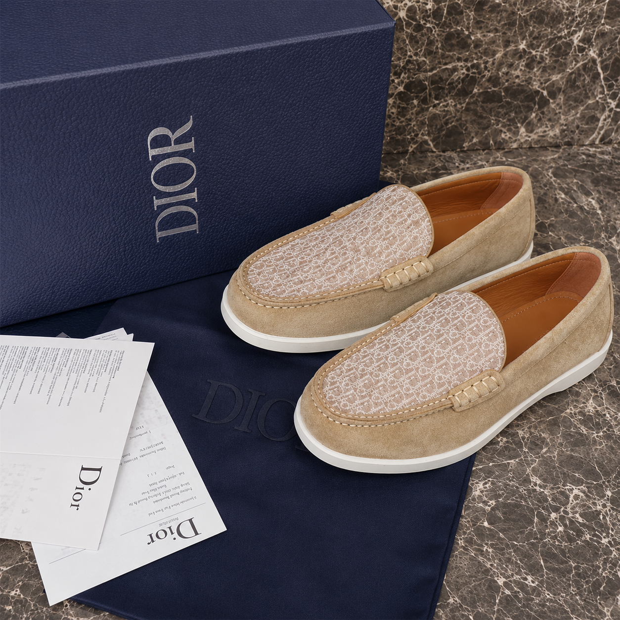(PRE ORDER) CD OBLIQUE LOAFER - BEIGE