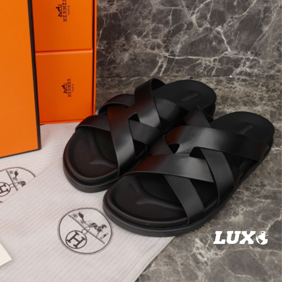(PRE ORDER) H CROSSOVER SLIDES - BLACK