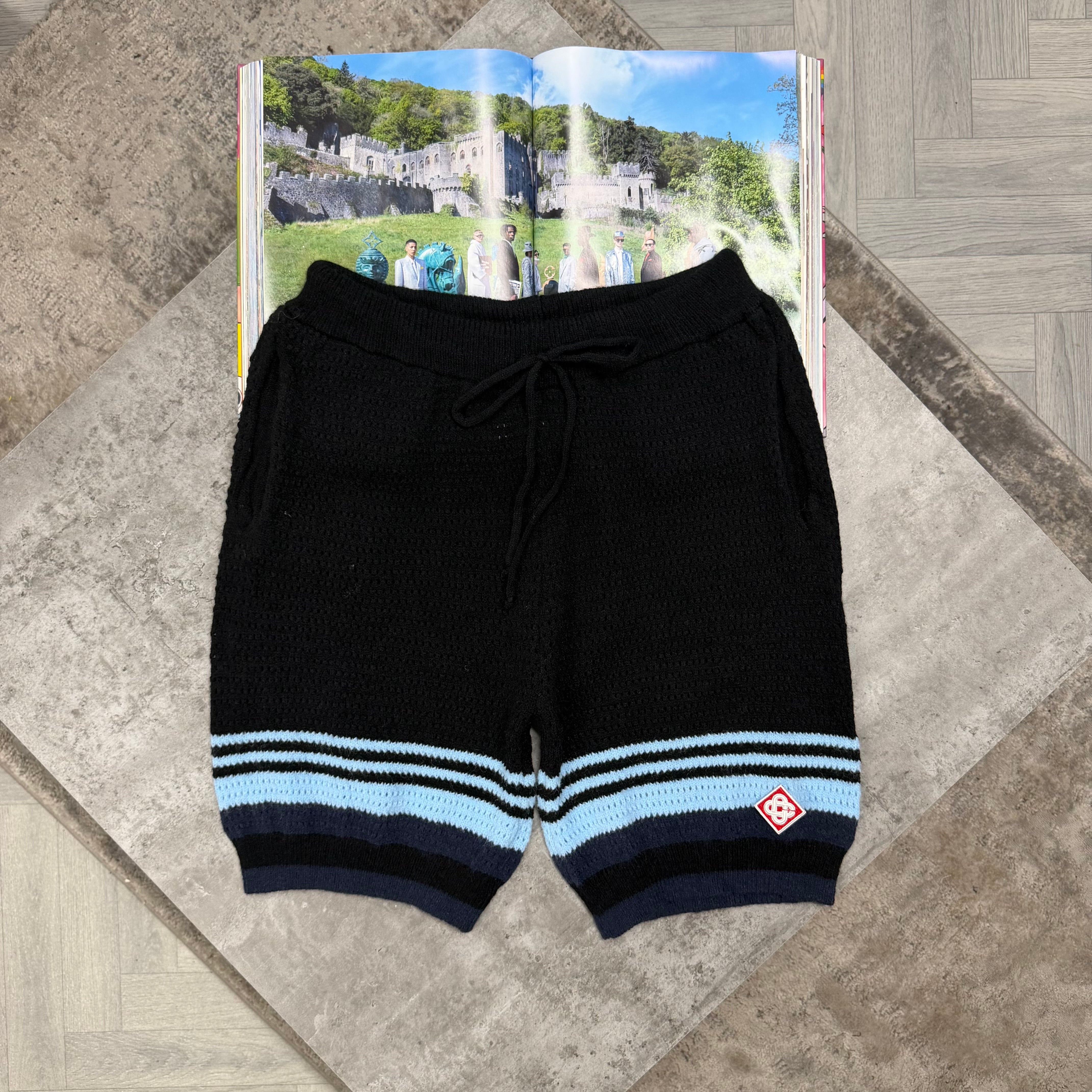 CB KNIT SET - BLACK / SKY BLUE