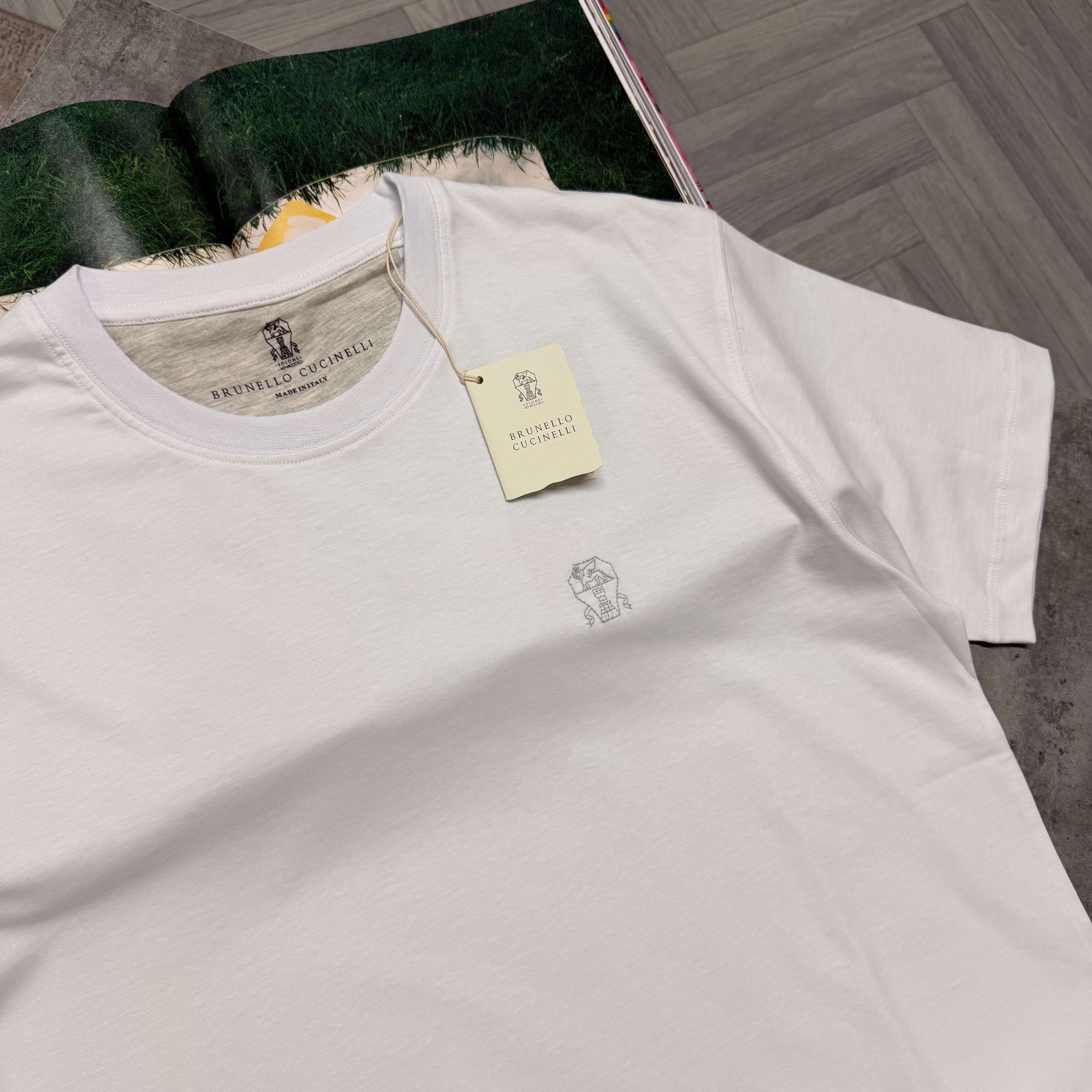 BRUNELLO LOGO T SHIRT - WHITE