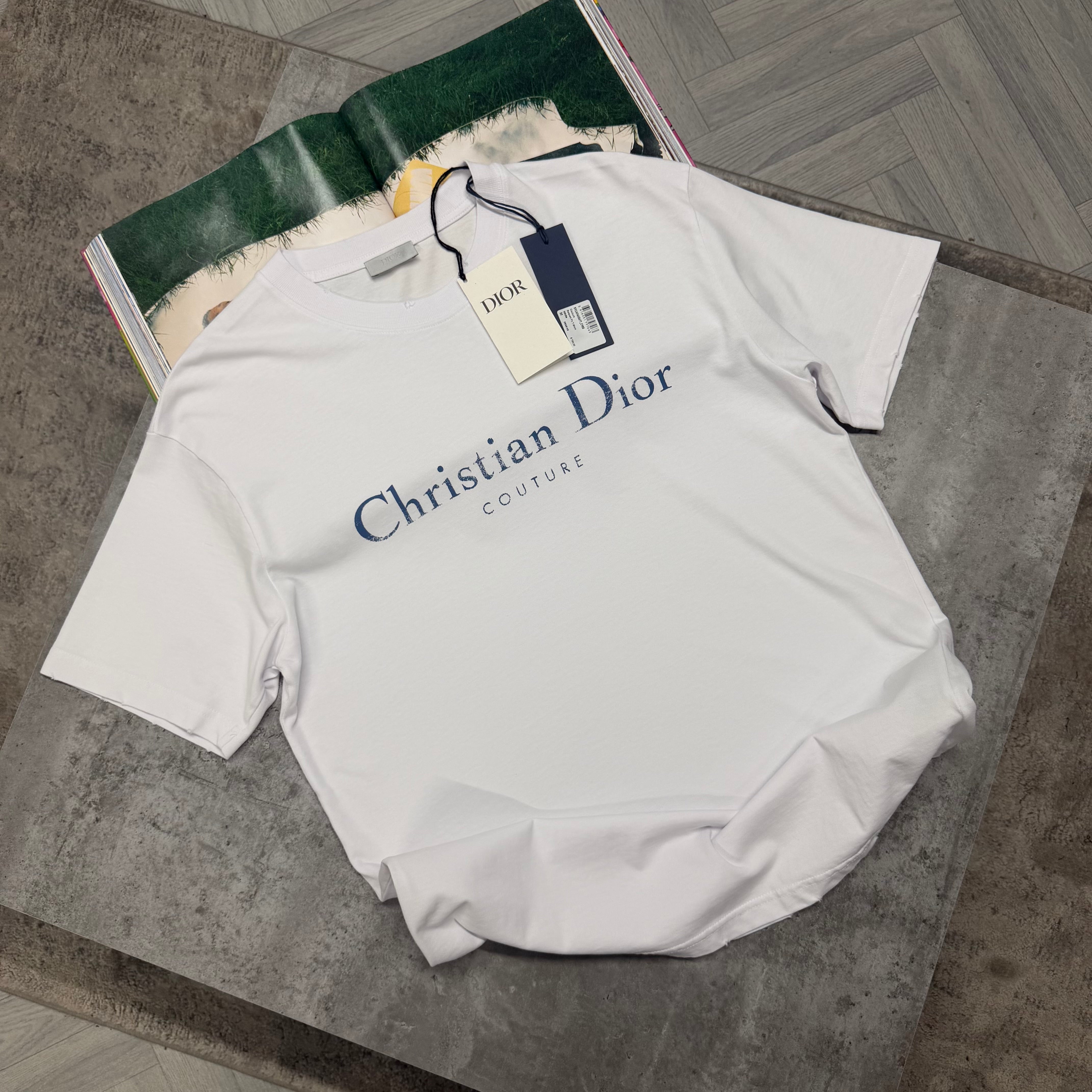 CD COUTURE T SHIRT - WHITE / BLUE