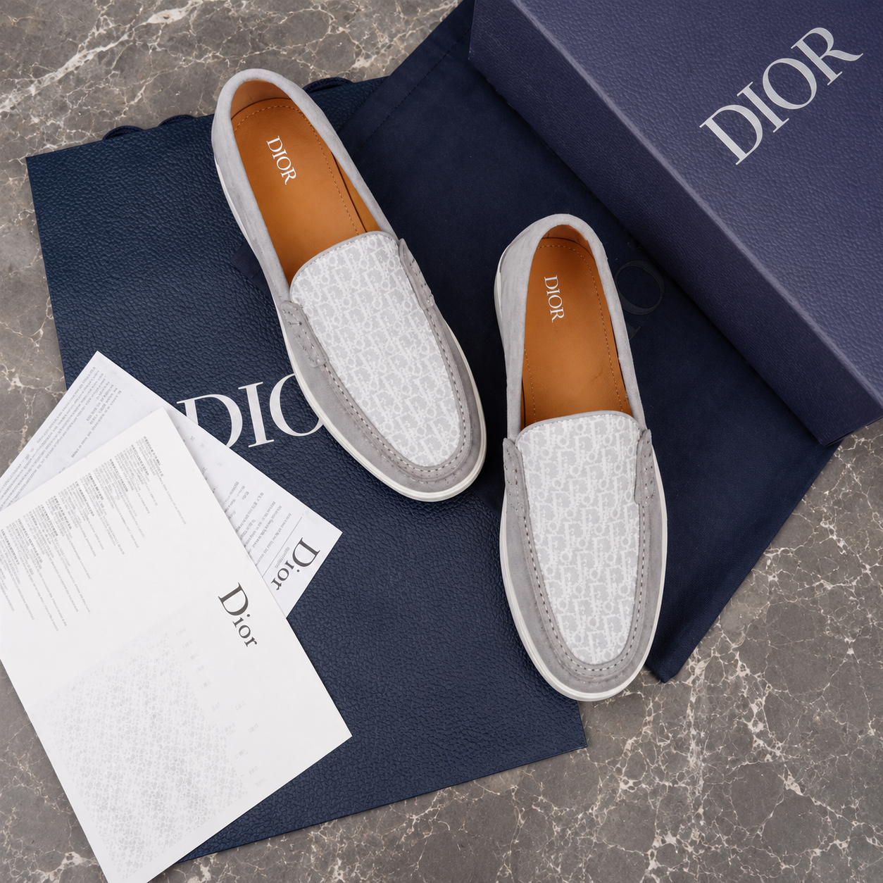 (PRE ORDER) CD OBLIQUE LOAFER - GREY