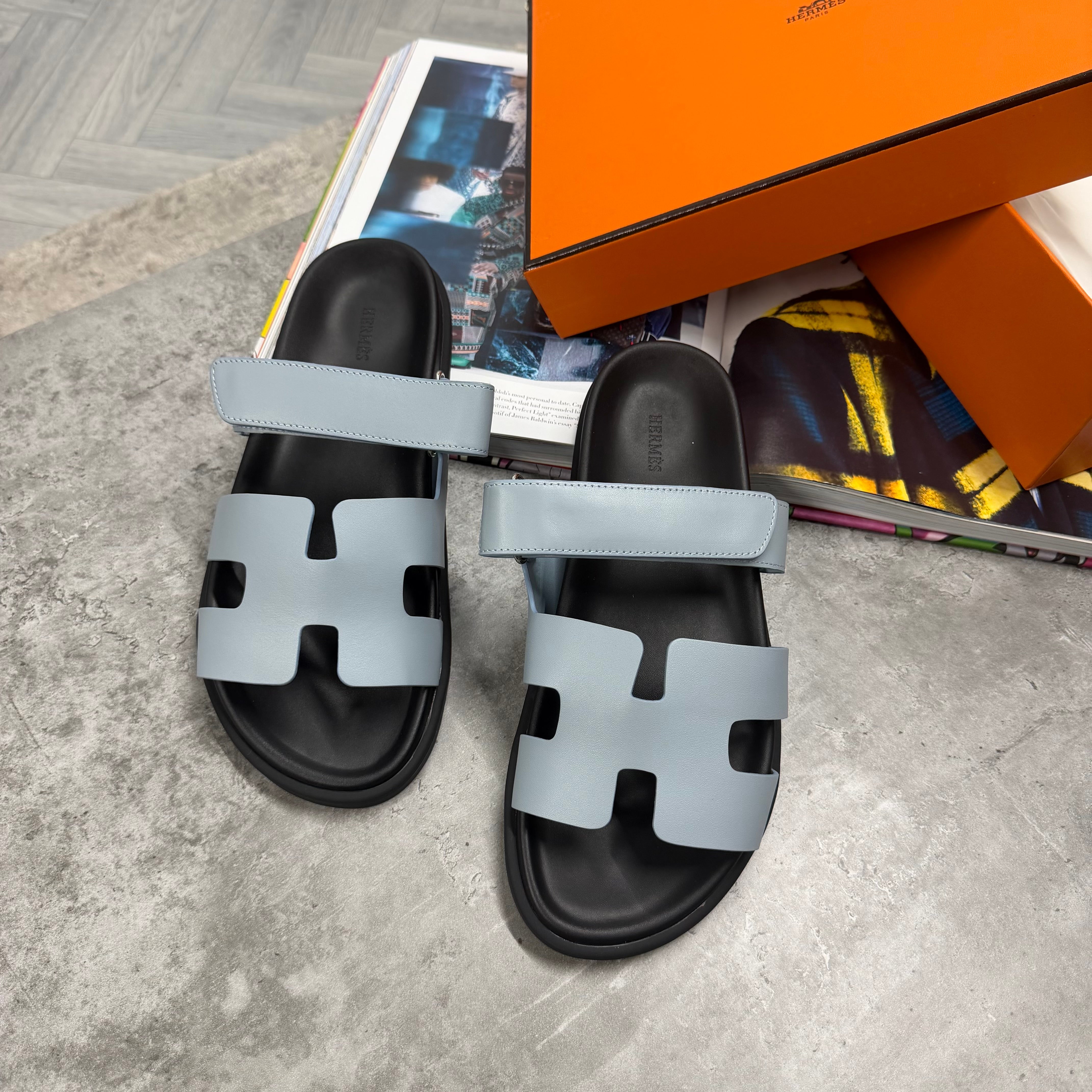 H STRAP SLIDES - SKY BLUE