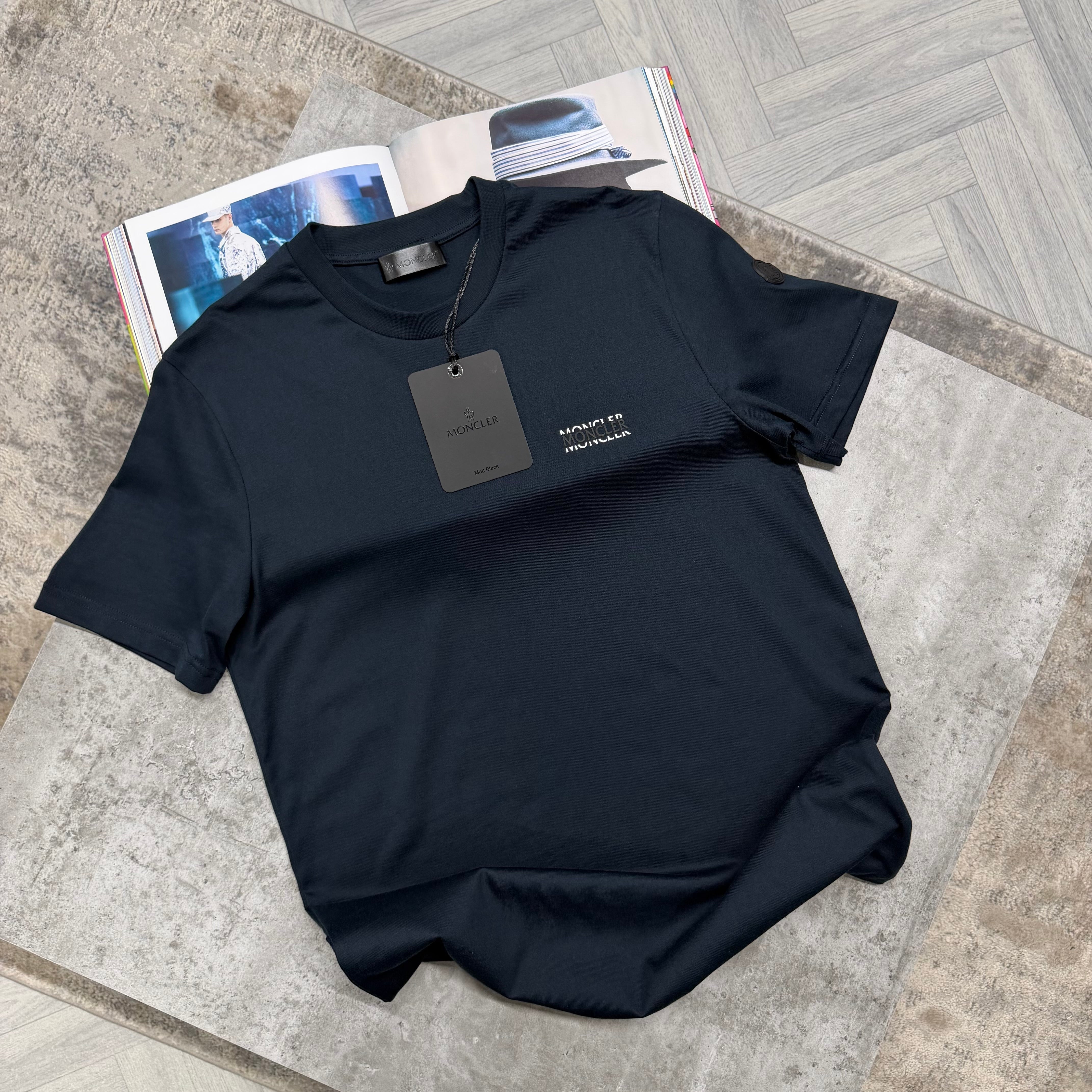 MNCLR SPLIT LOGO T SHIRT - NAVY