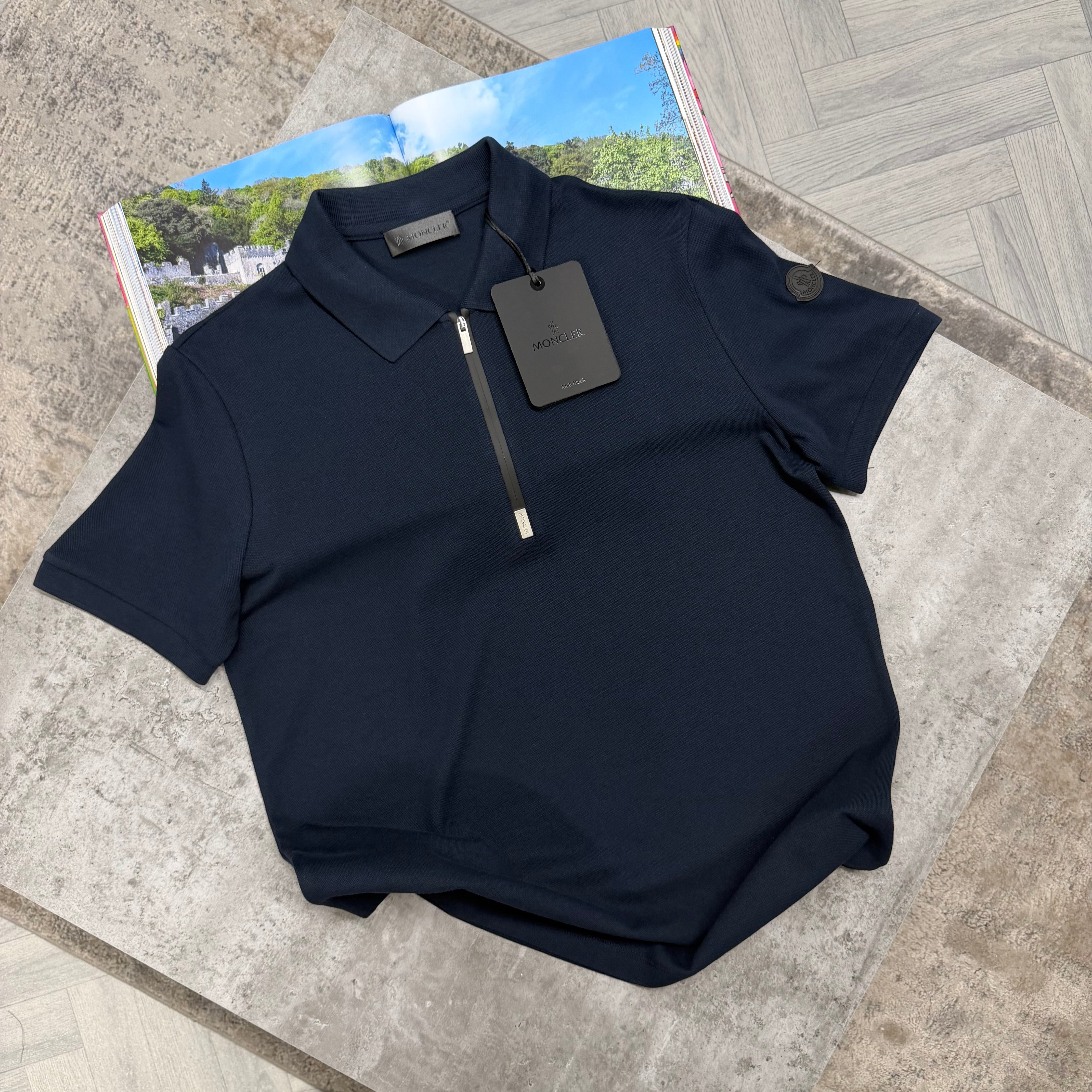 MNCLR HALF ZIP POLO - NAVY