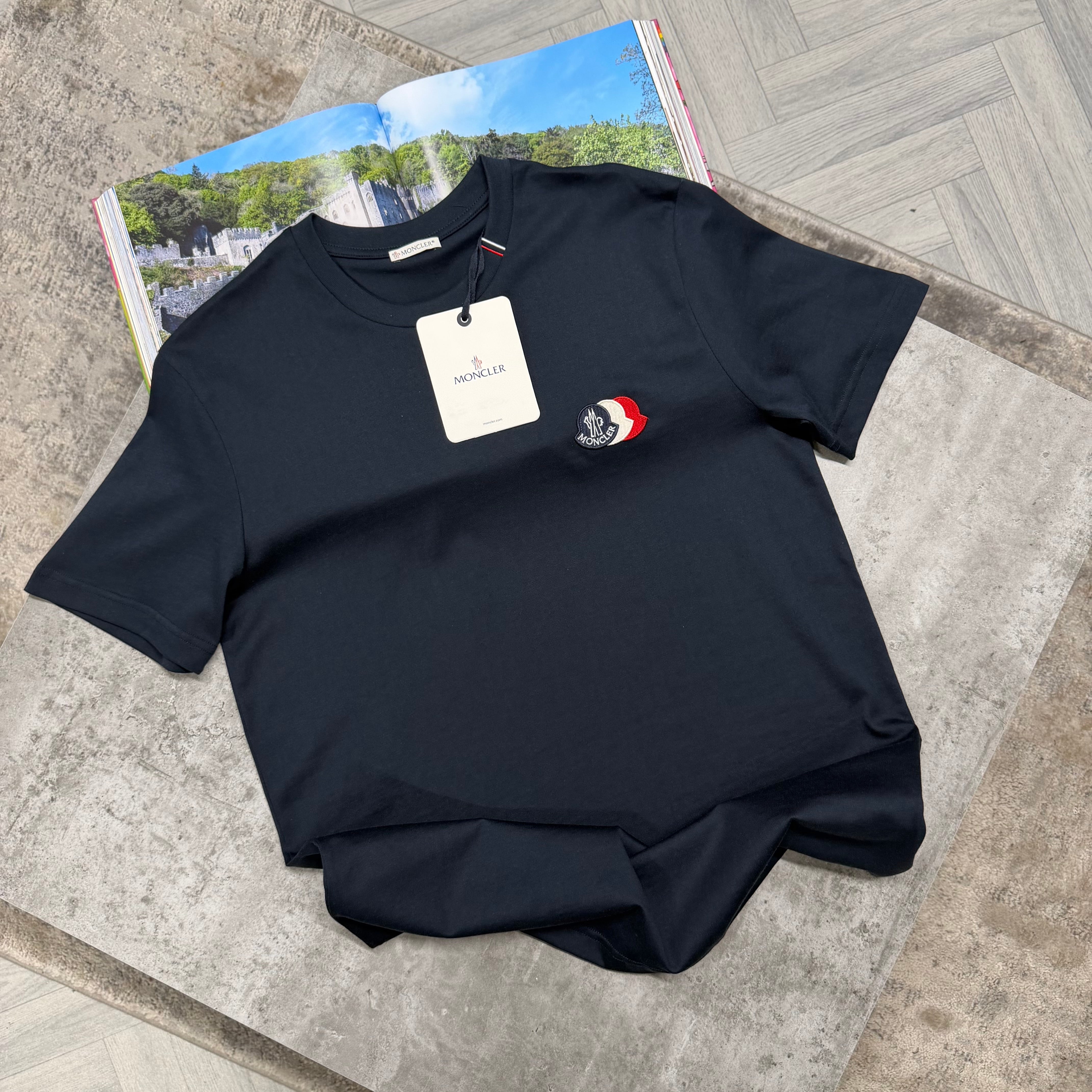 MNCLR TRIPLE LOGO T SHIRT - NAVY