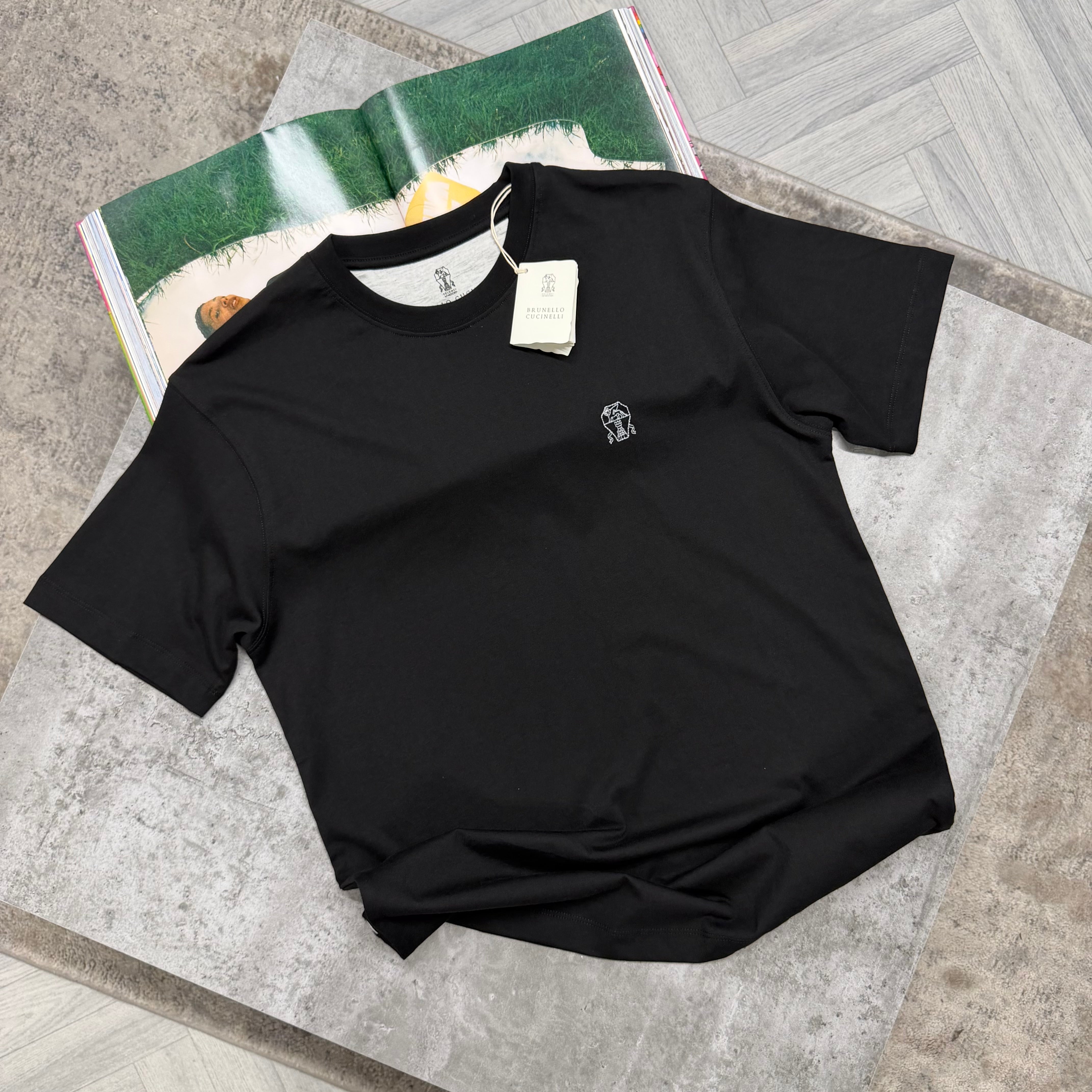 BRUNELLO LOGO T SHIRT - BLACK