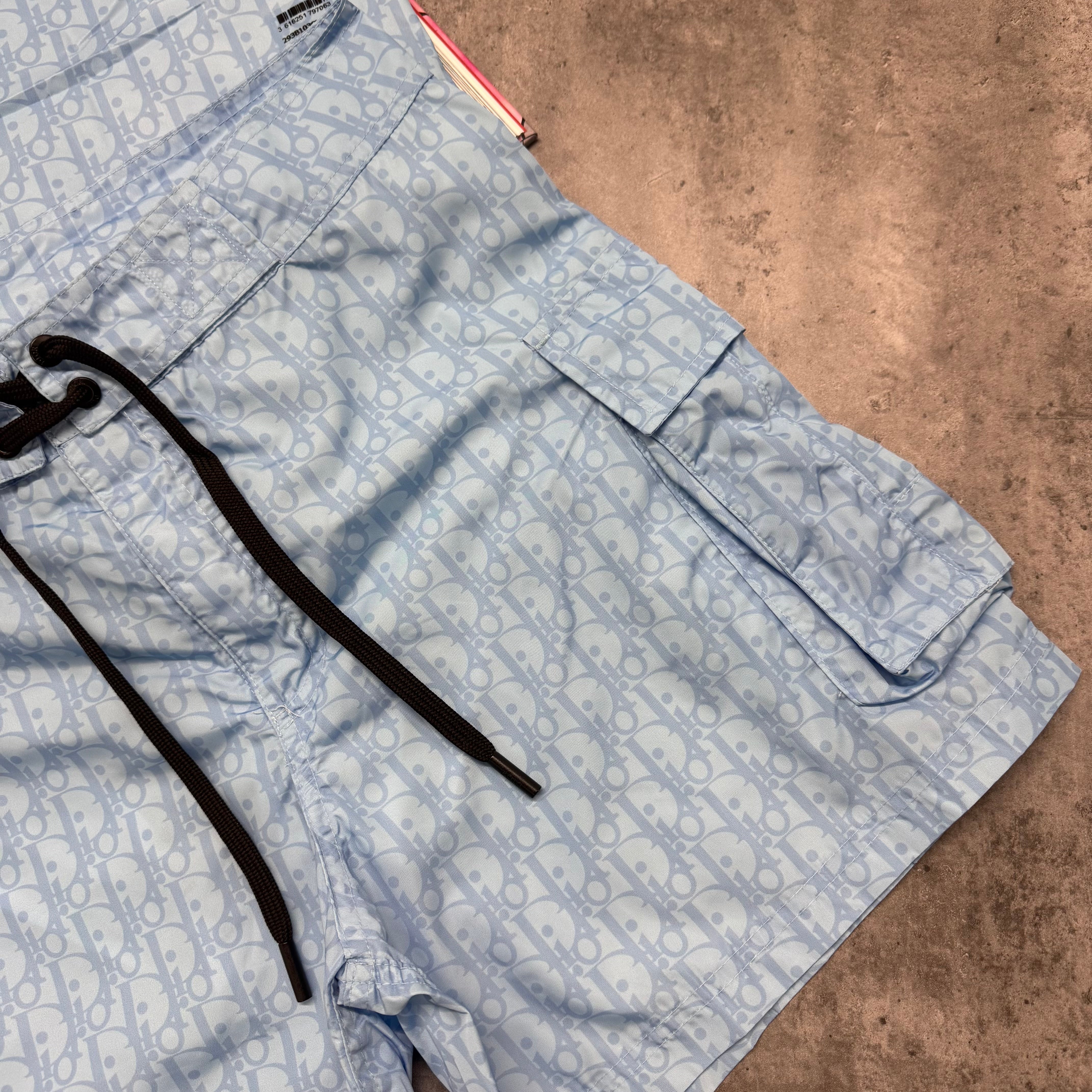 CD OBLIQUE SWIM SHORTS - SKY BLUE