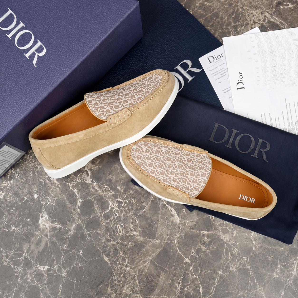 (PRE ORDER) CD OBLIQUE LOAFER - BEIGE
