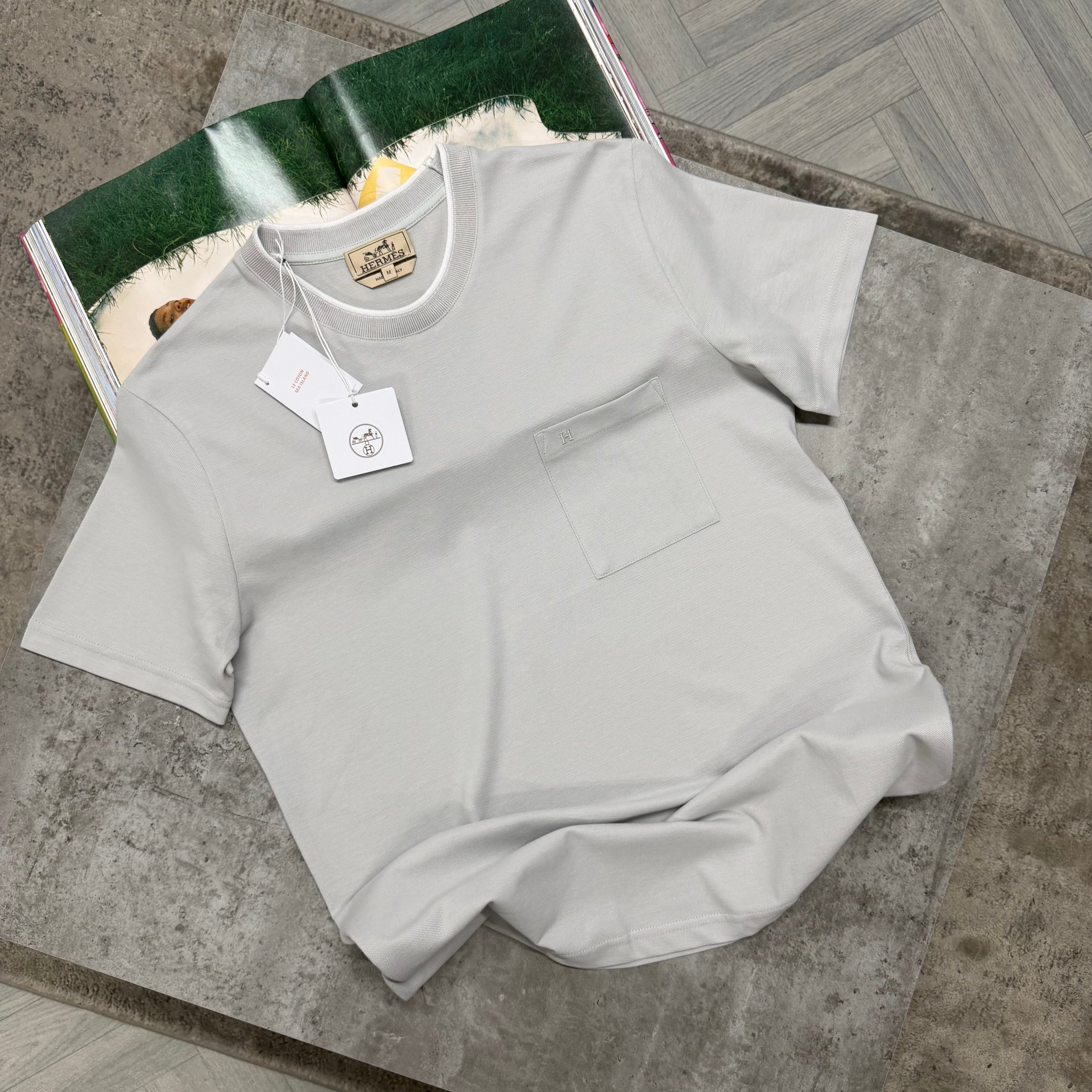 H PIQURES T SHIRT - GREY