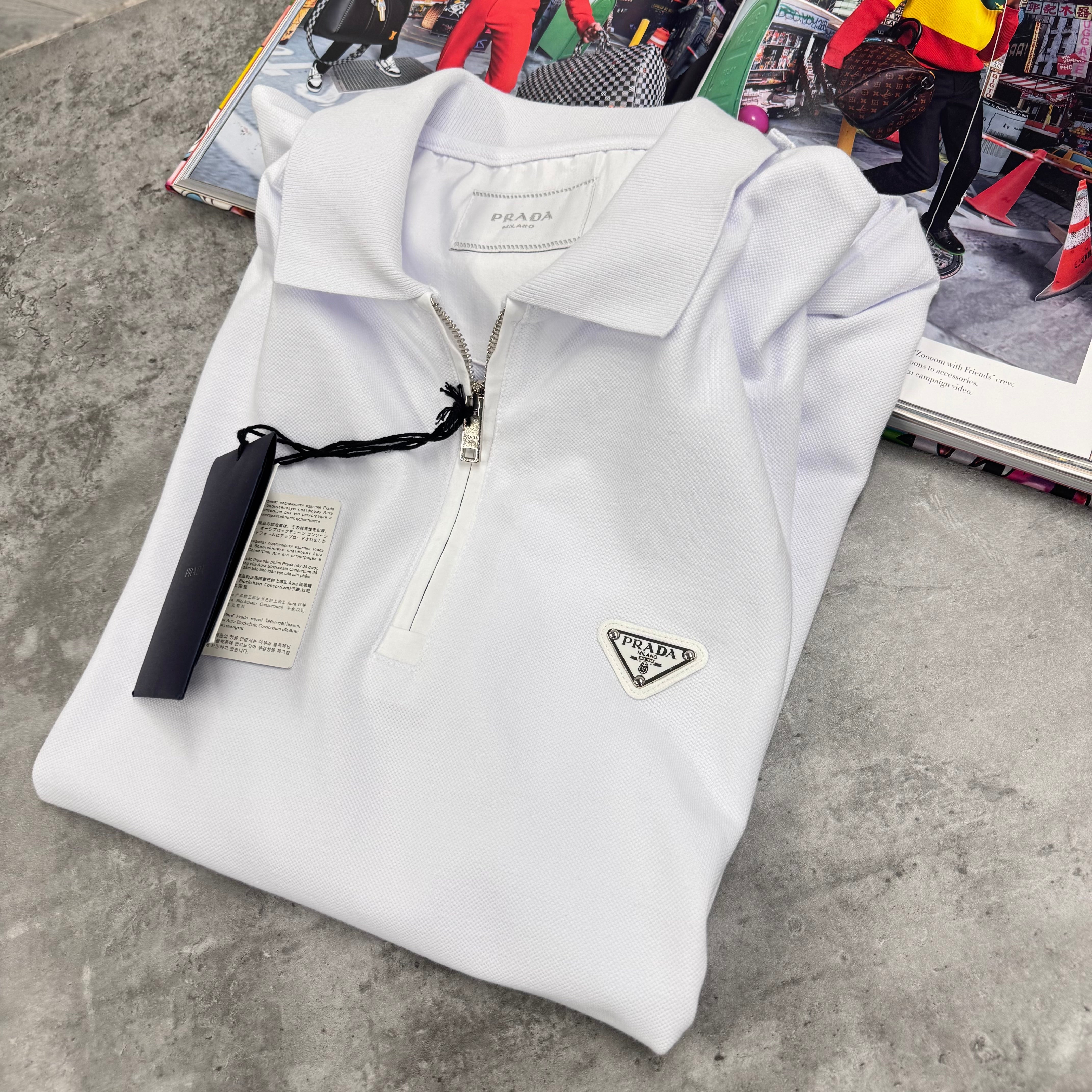 PDA POLO T SHIRT - WHITE