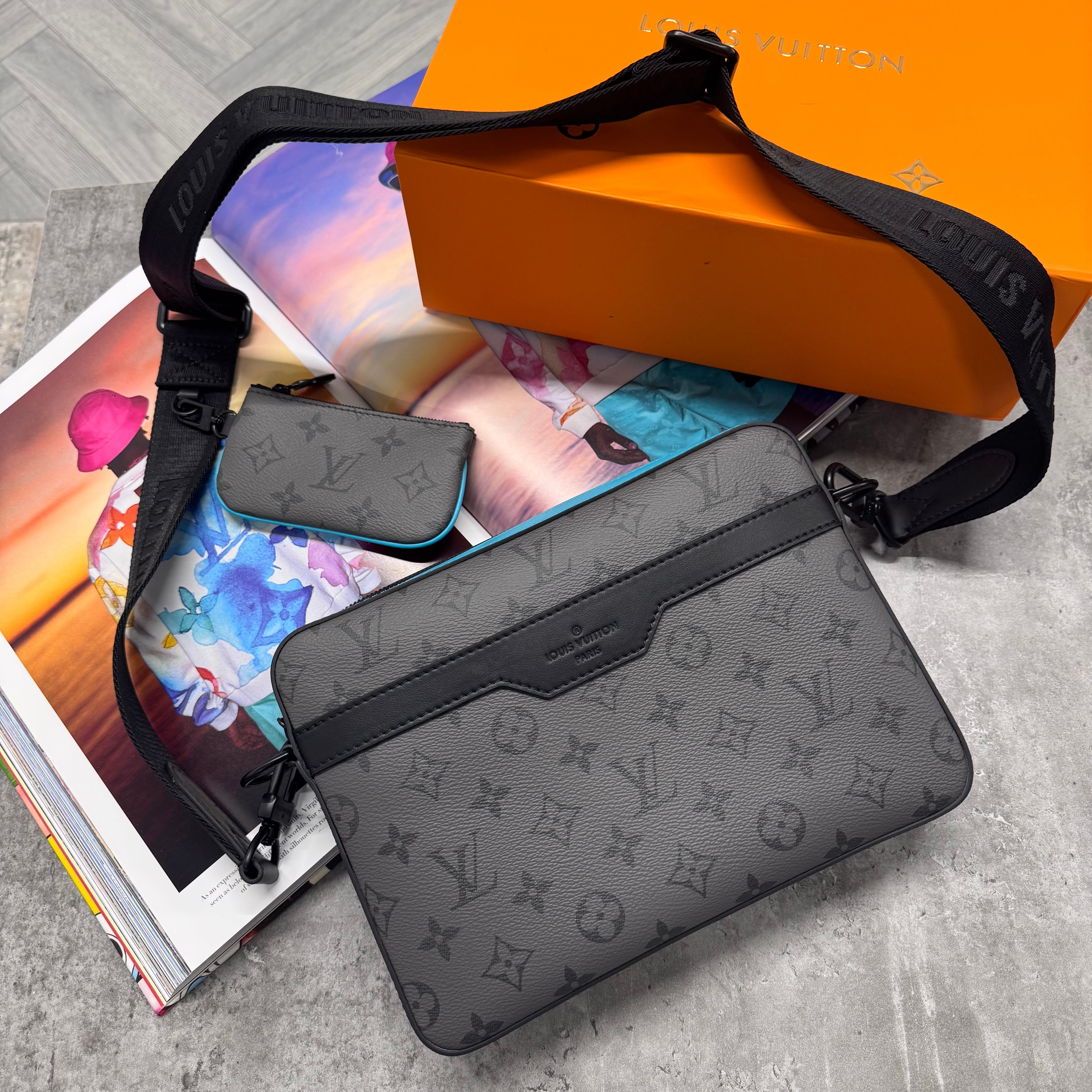 (PRE ORDER) LVE TRIO BAG - GREY / AQUA