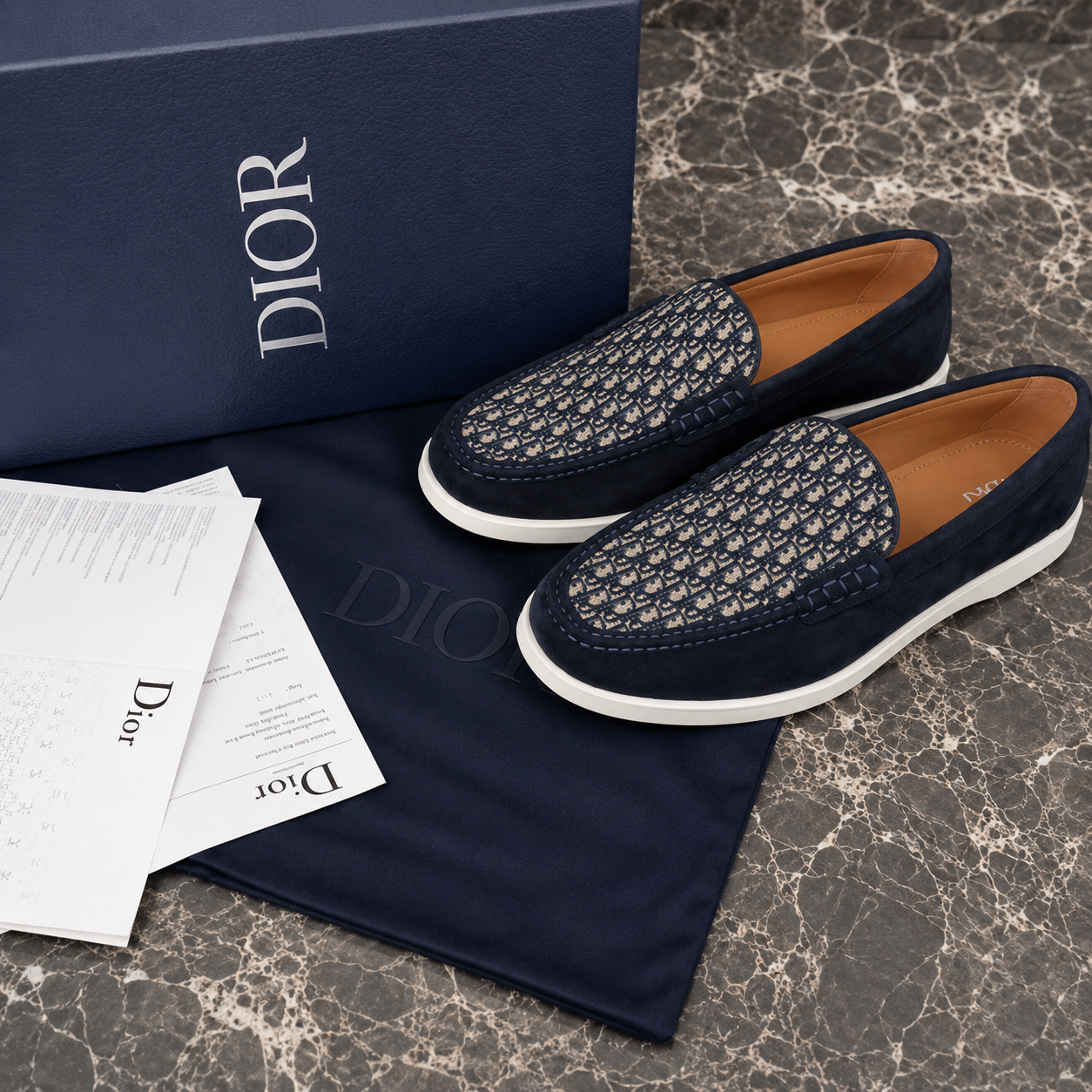 (PRE ORDER) CD OBLIQUE LOAFER - NAVY