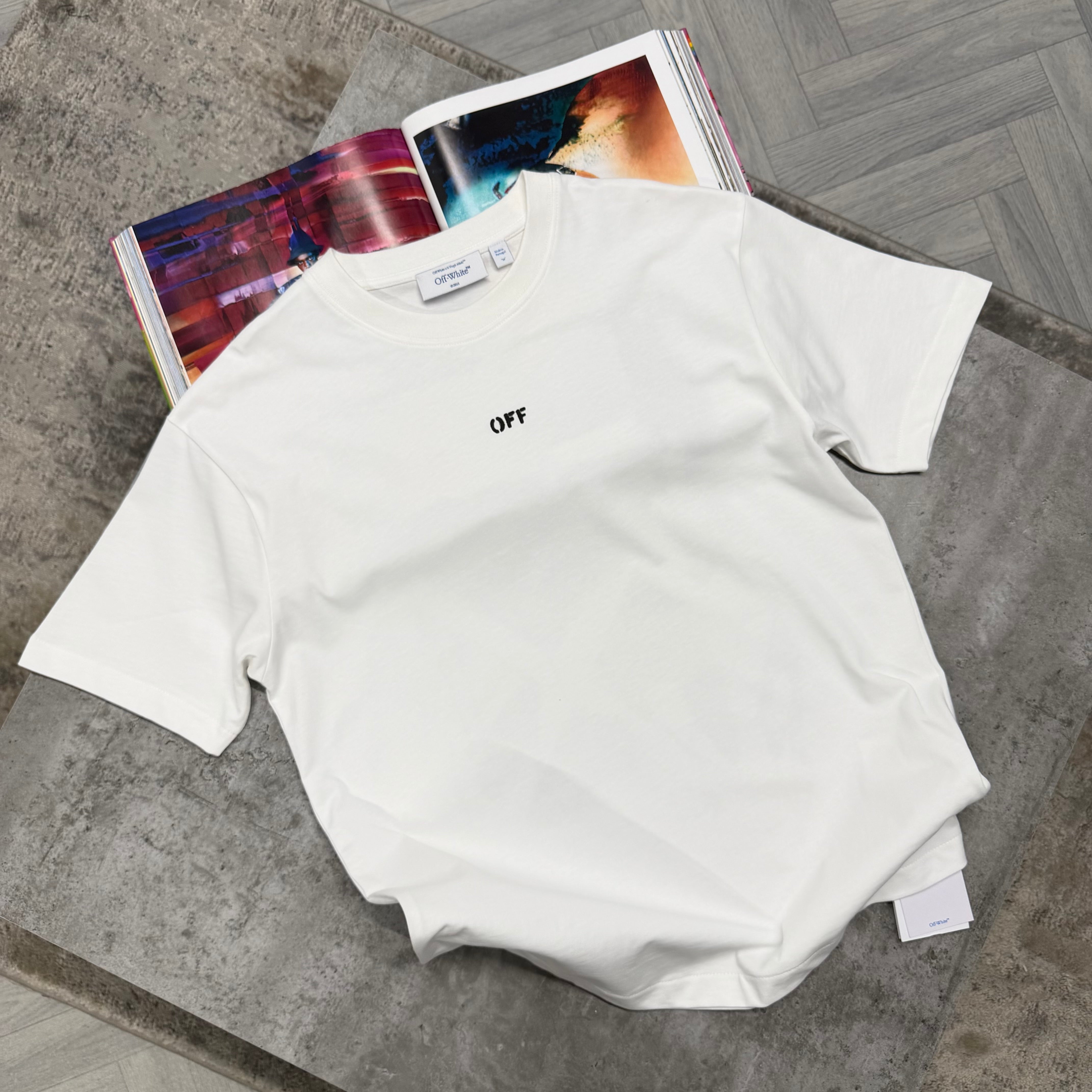 OW SPRAY ARROW T SHIRT - WHITE