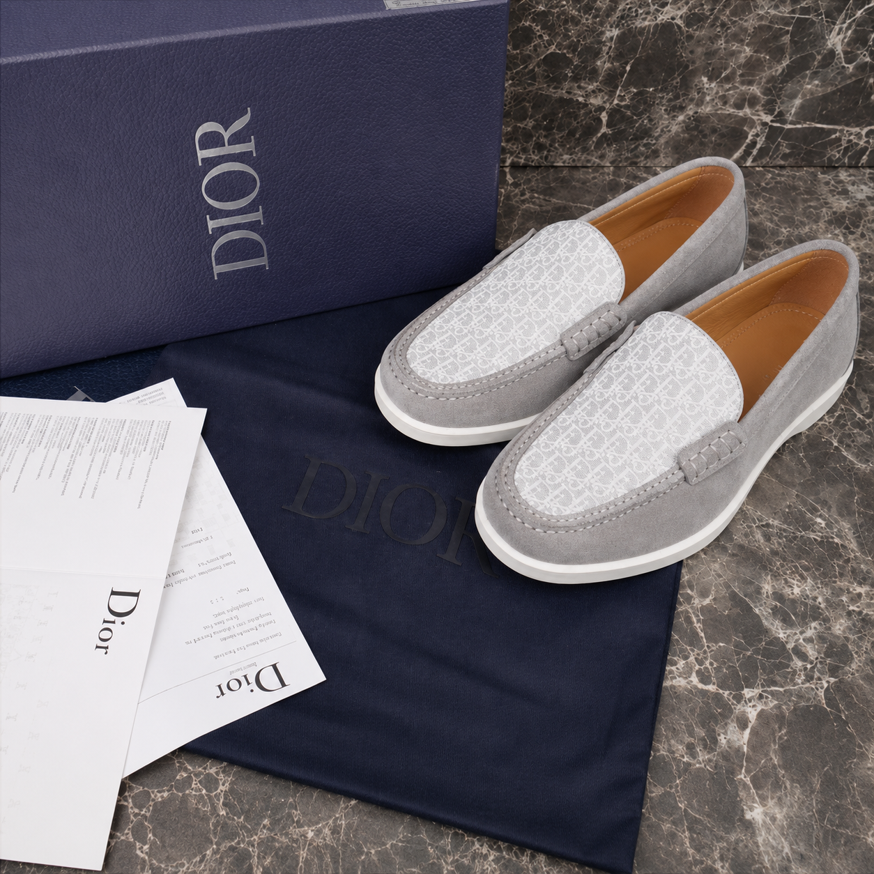 (PRE ORDER) CD OBLIQUE LOAFER - GREY