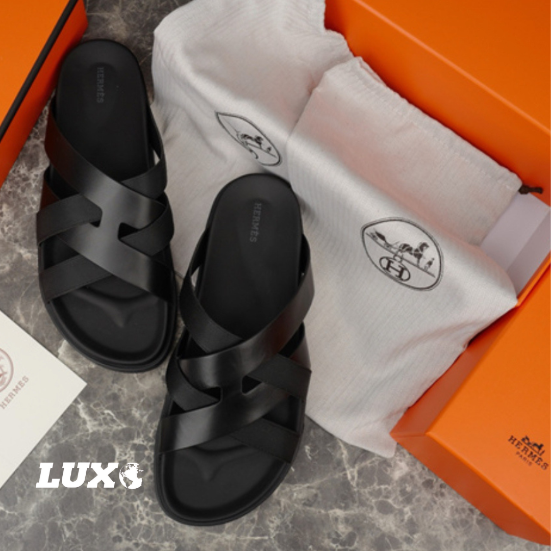 (PRE ORDER) H CROSSOVER SLIDES - BLACK