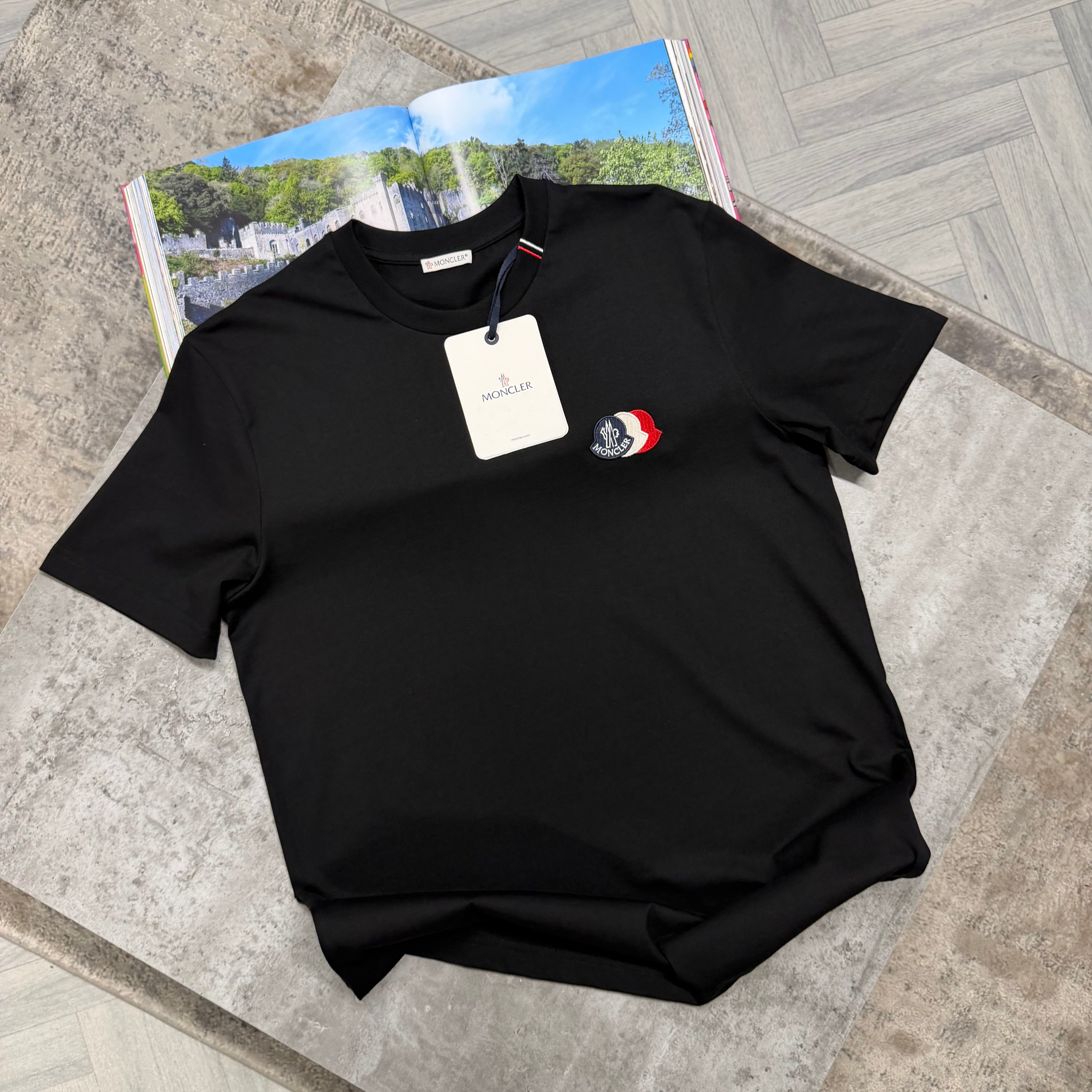 MNCLR TRIPLE LOGO T SHIRT - BLACK