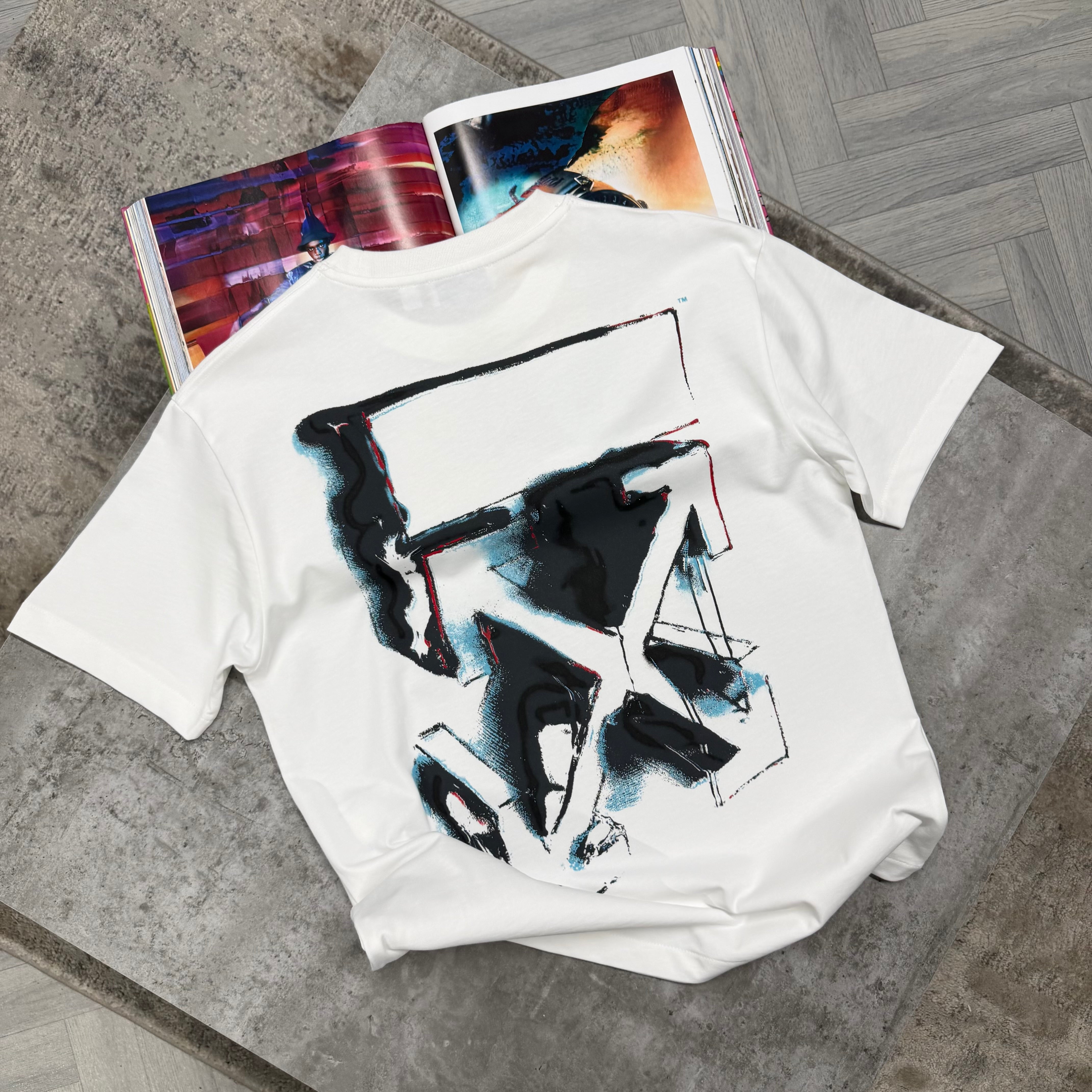 OW SPRAY ARROW T SHIRT - WHITE