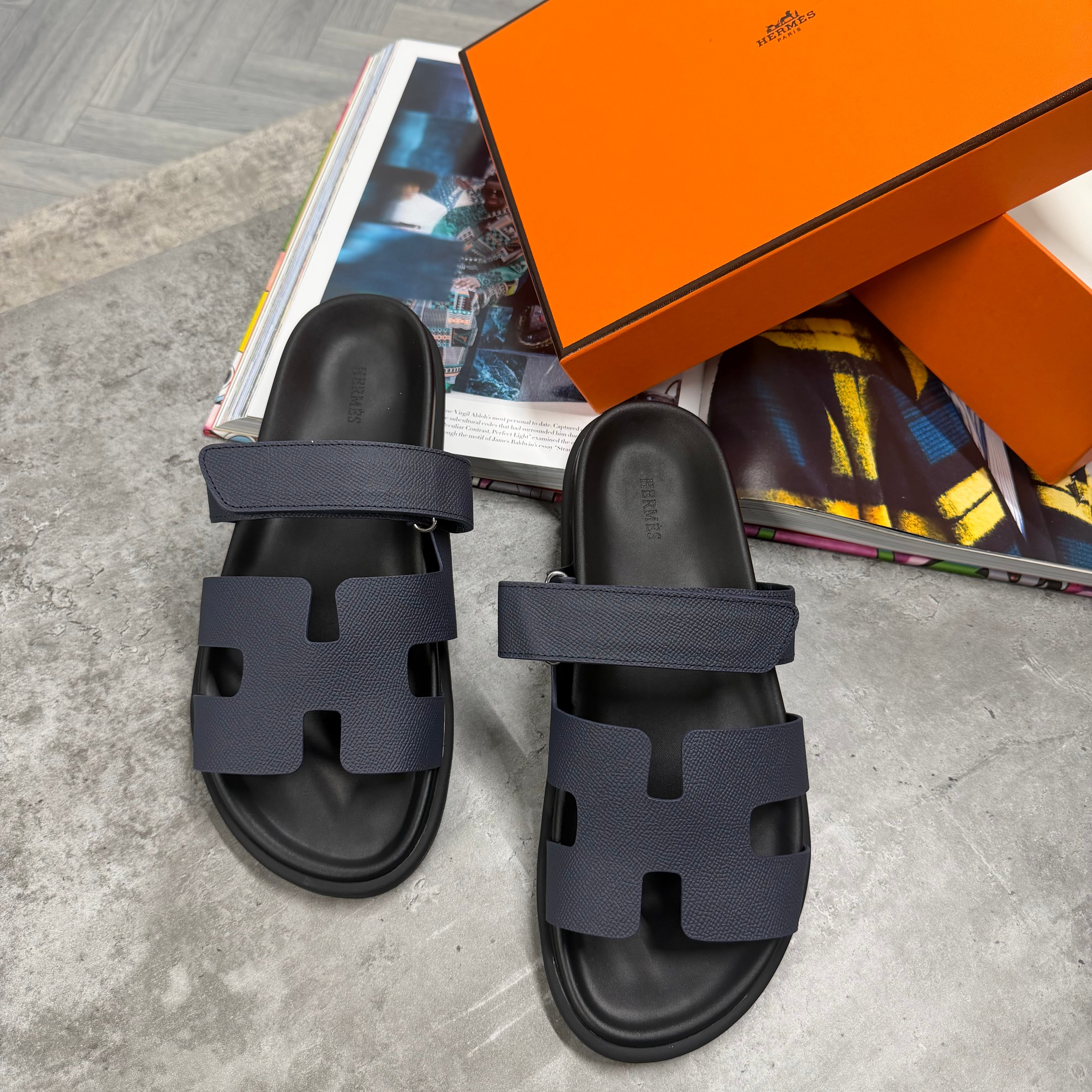 H STRAP SLIDES - NAVY