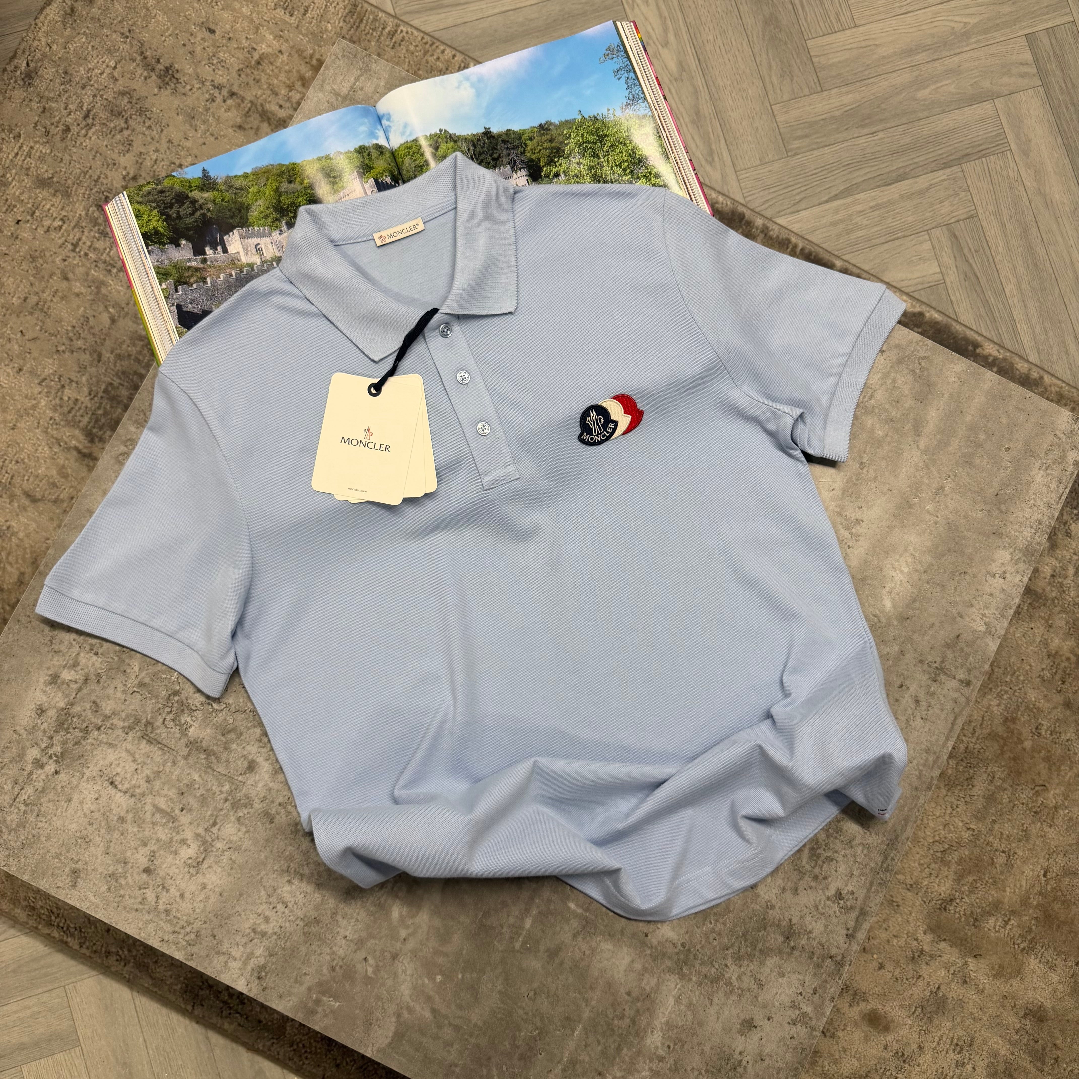 MNCLR TRIPLE LOGO POLO - SKY BLUE