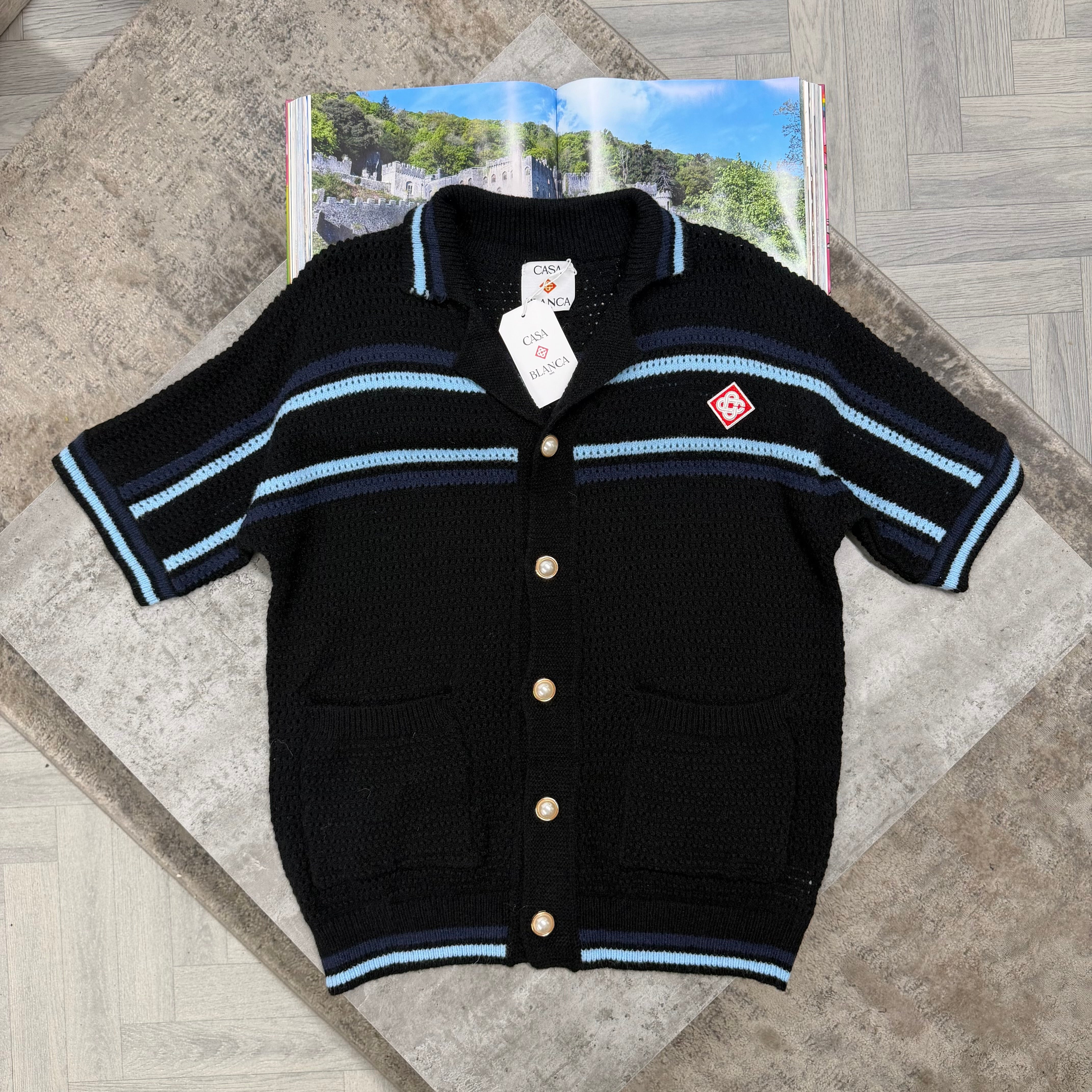 CB KNIT SET - BLACK / SKY BLUE