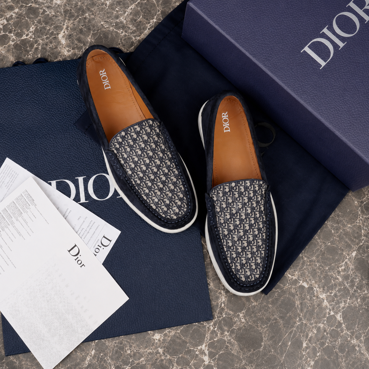 (PRE ORDER) CD OBLIQUE LOAFER - NAVY