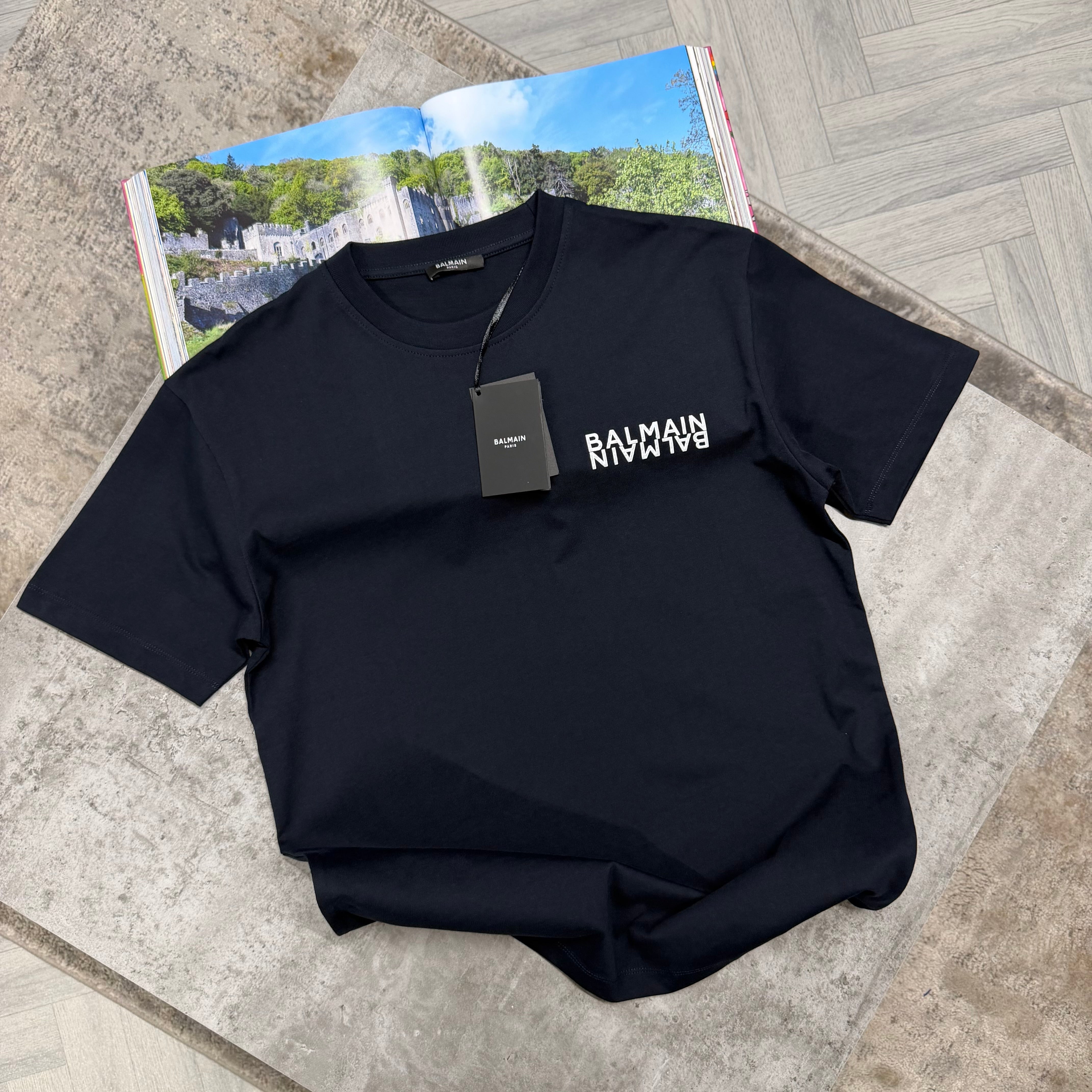 BLM DOUBLE LOGO T SHIRT - NAVY