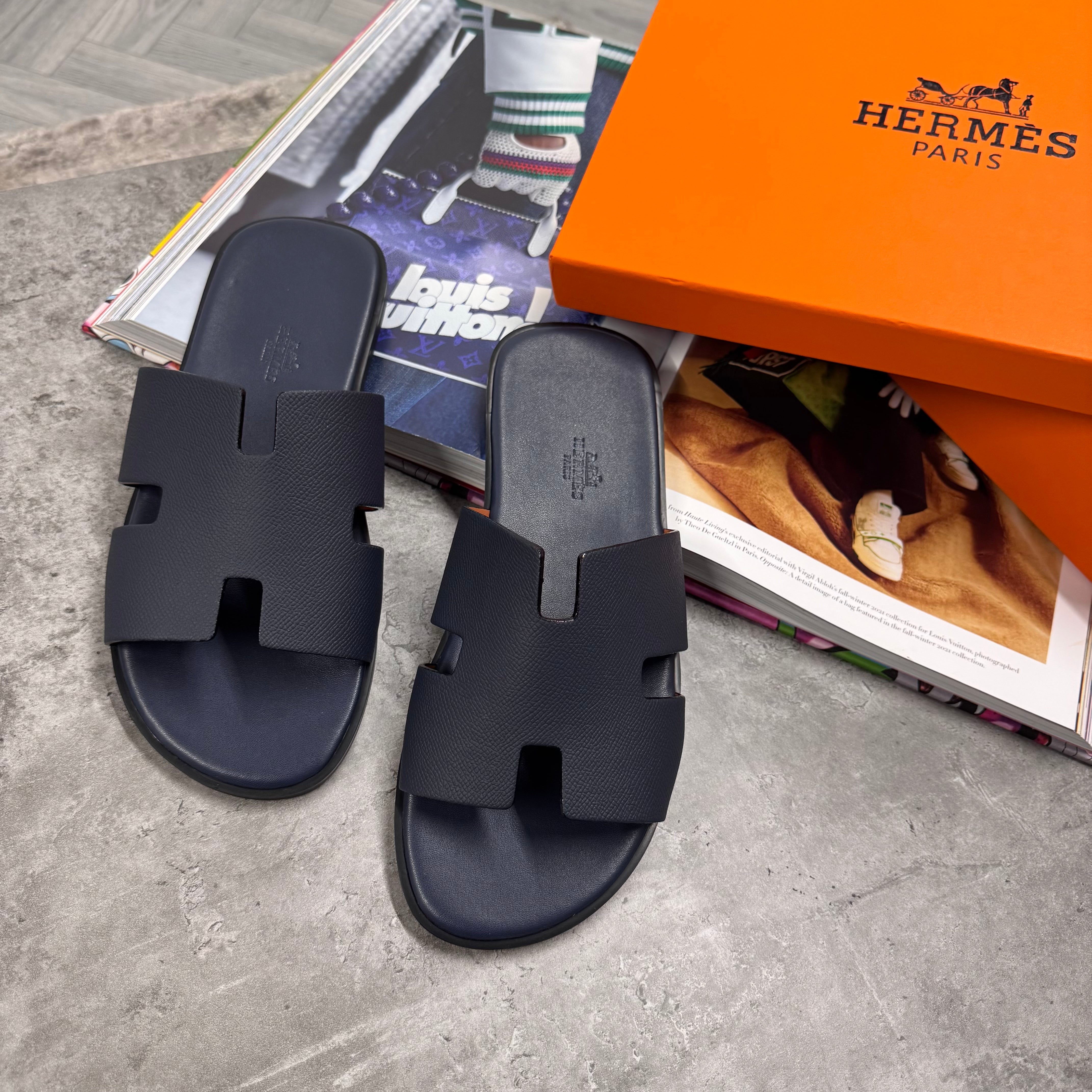 H SLIDES - NAVY