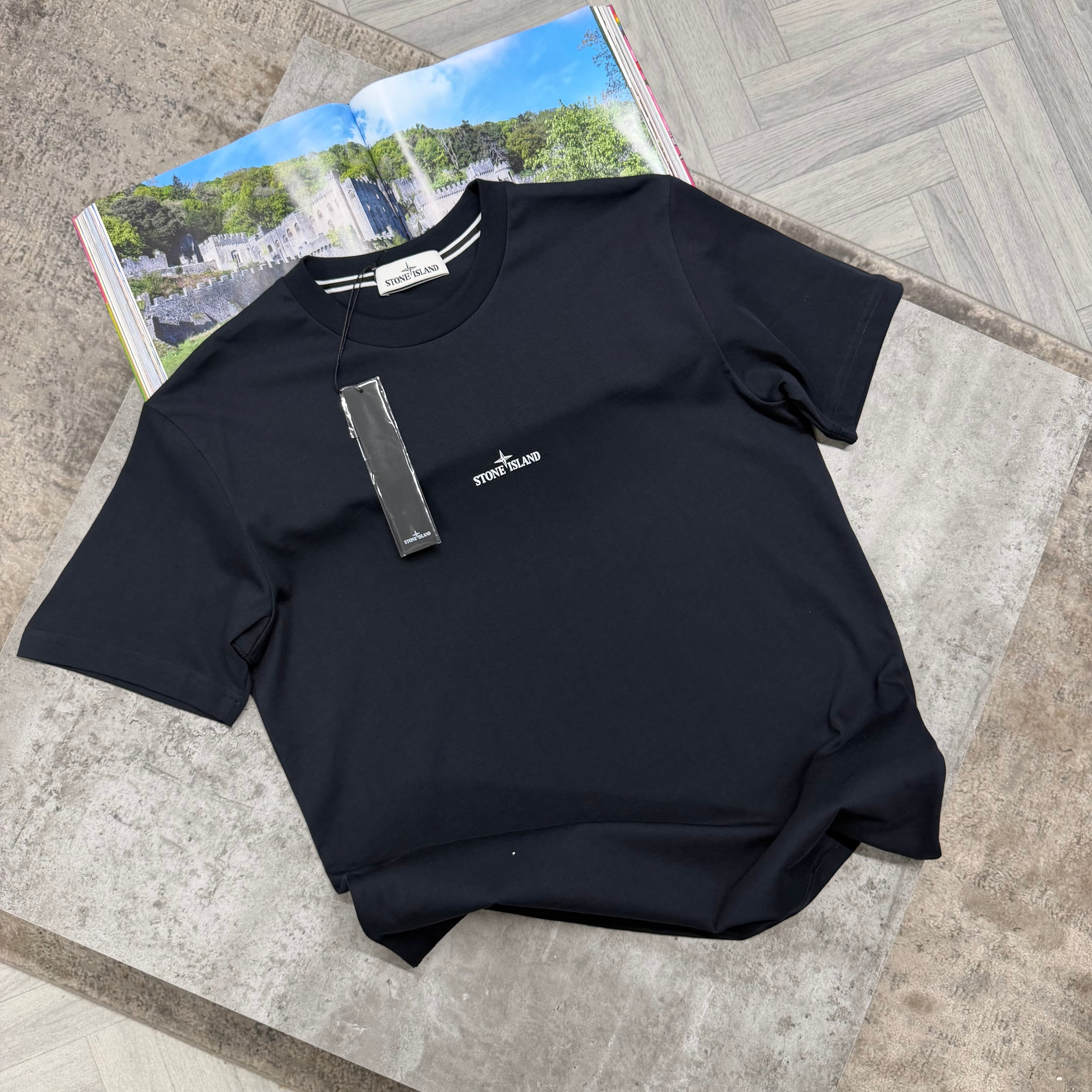 SI BLURR COMPASS T SHIRT - NAVY