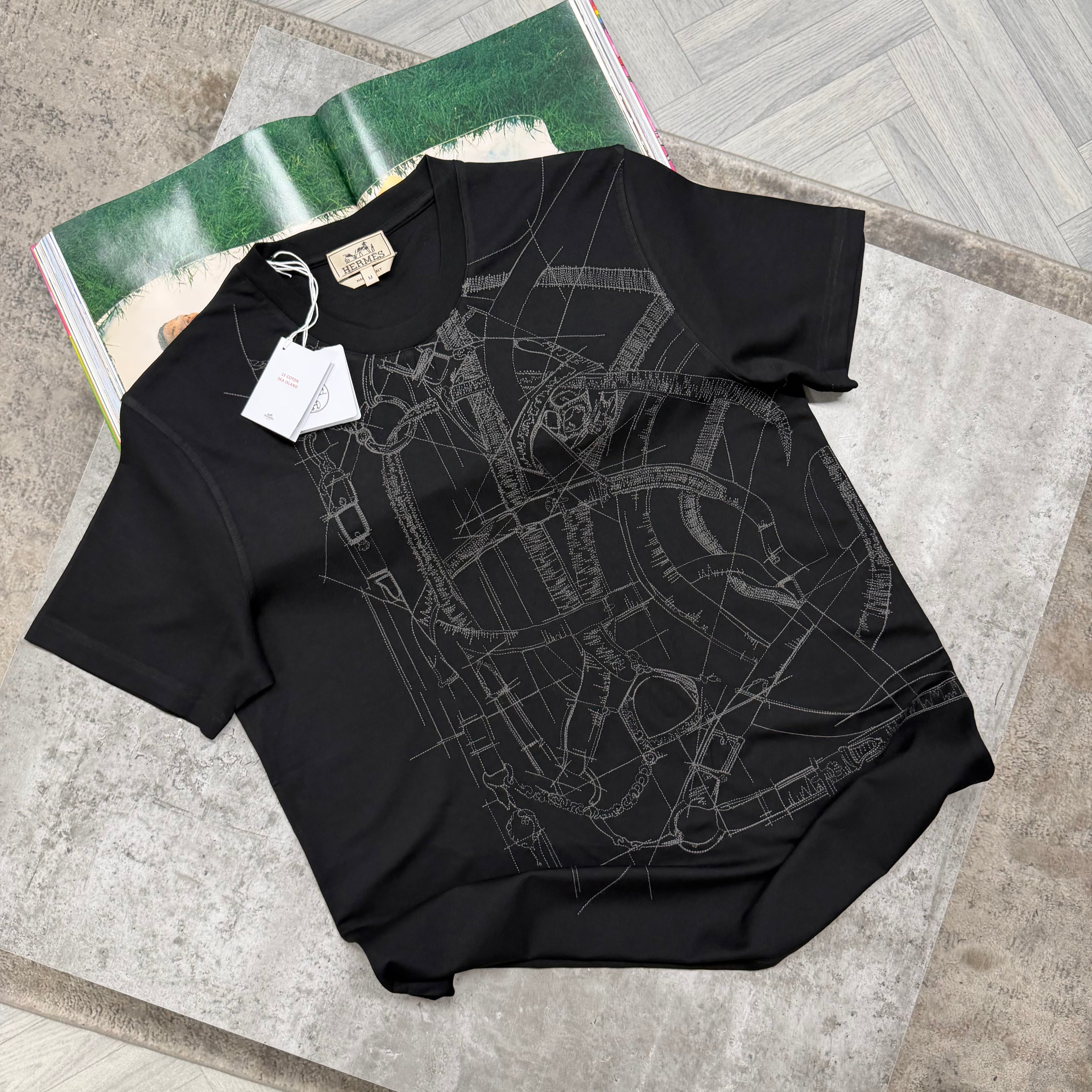 H SKETCH T SHIRT - BLACK
