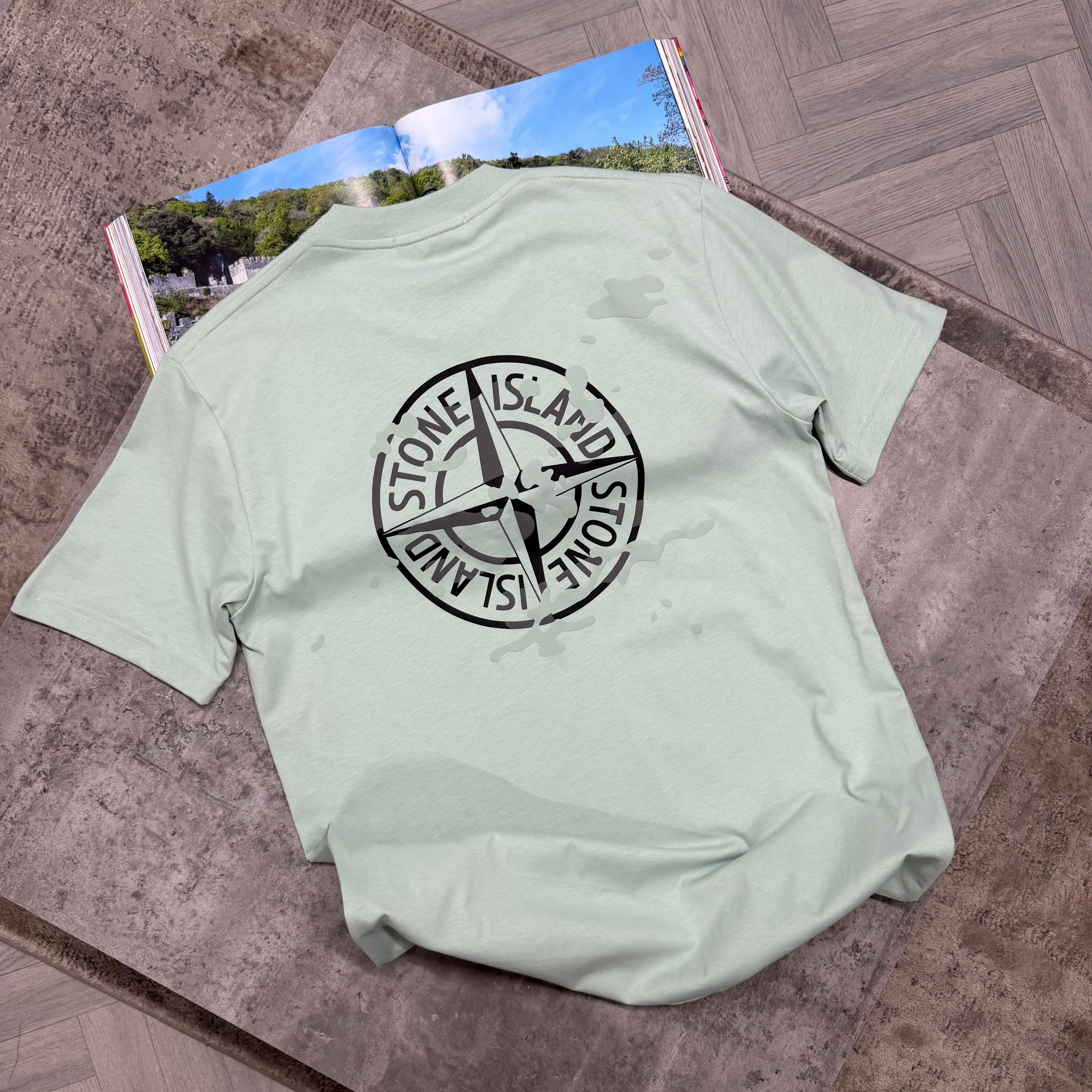 SI CENTRE COMPASS T SHIRT - LIME