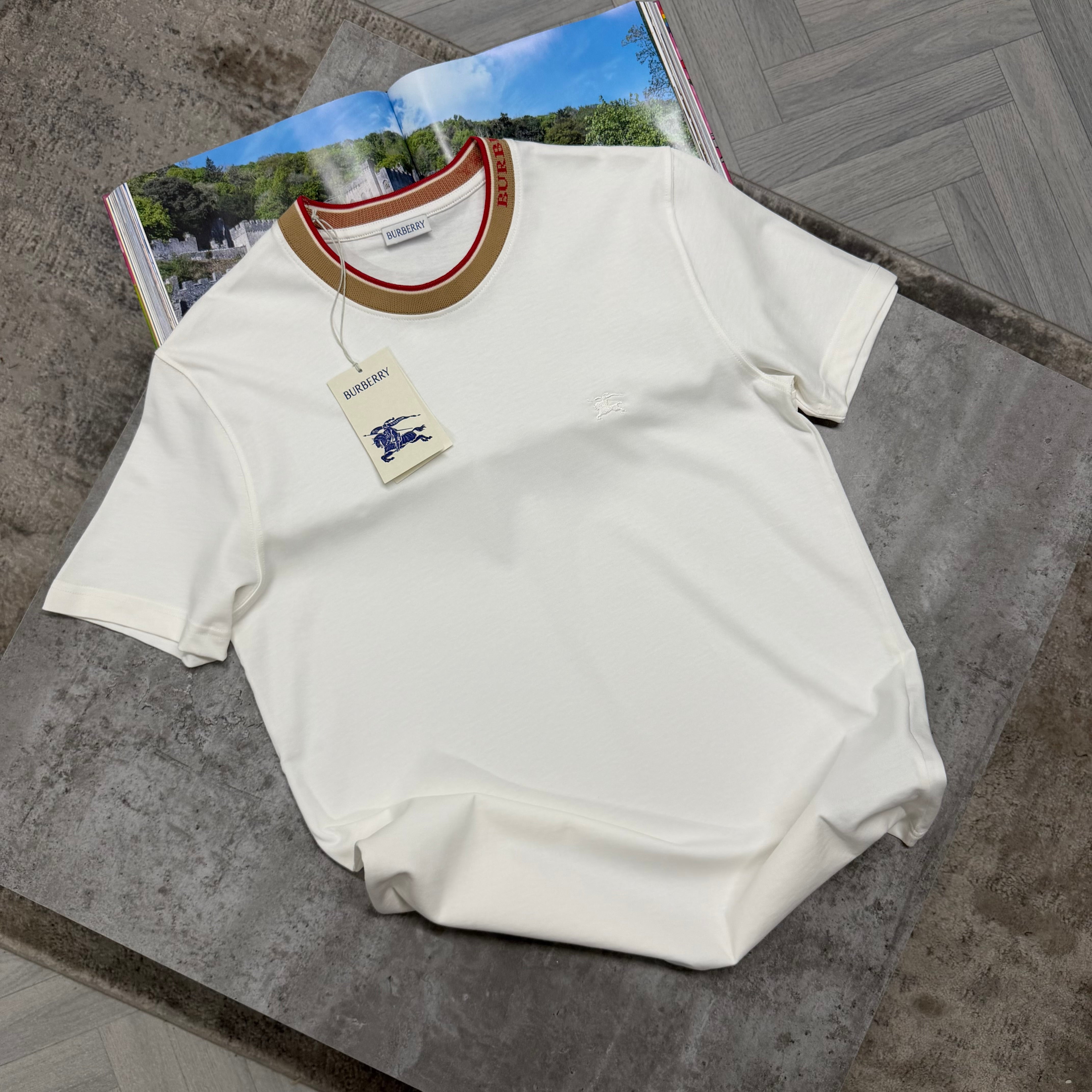 BBR COLLAR T SHIRT - WHITE