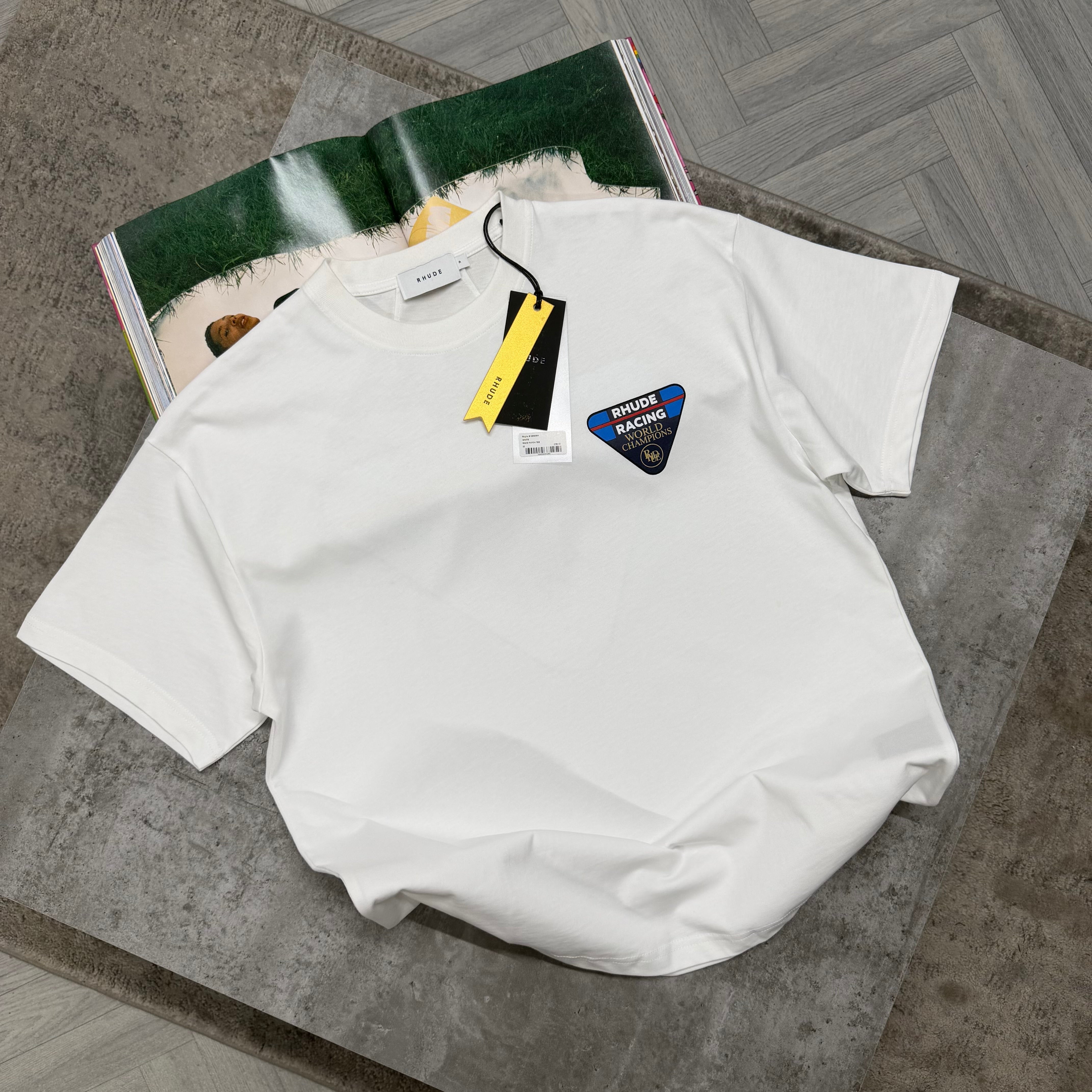 RHU RACING T SHIRT - WHITE