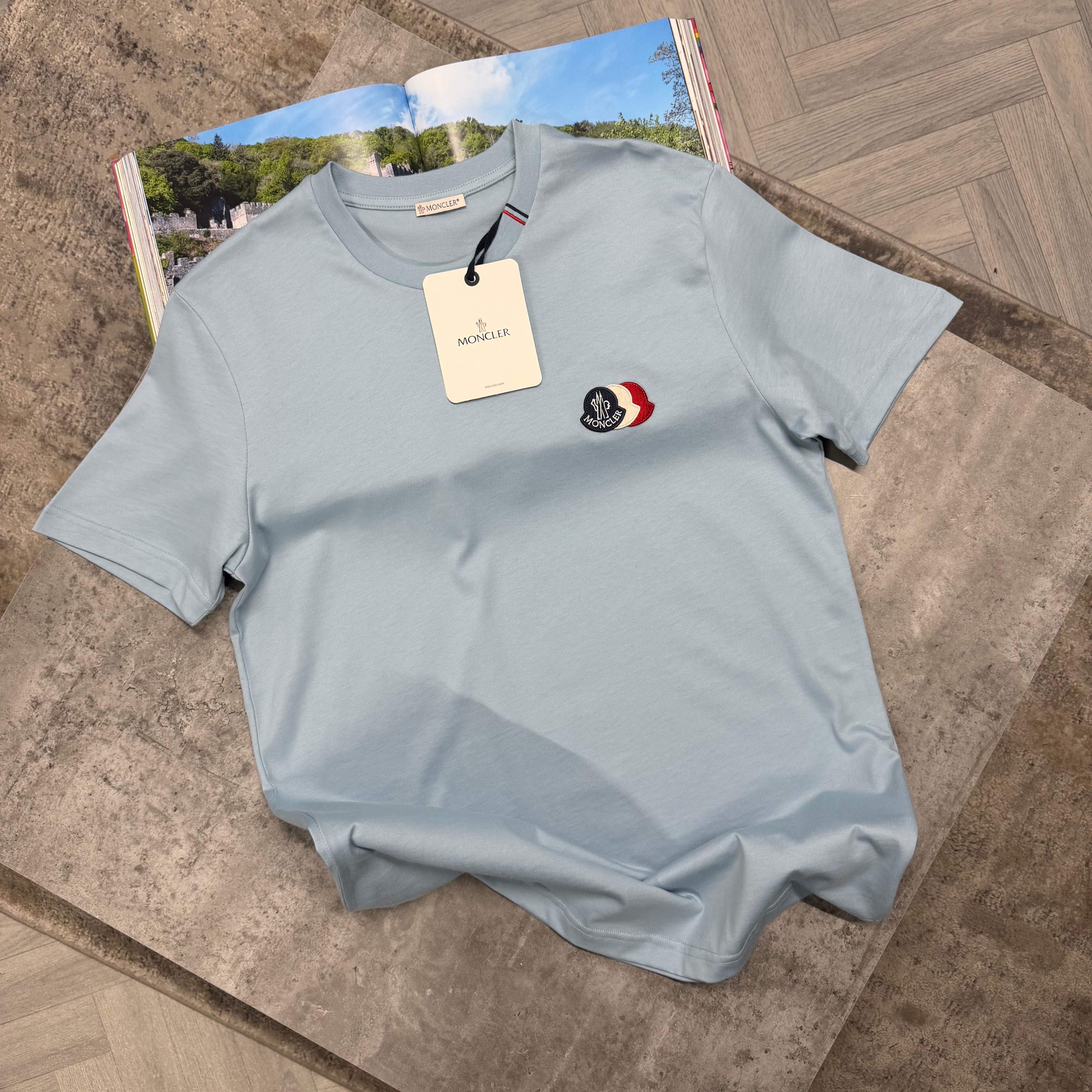 MNCLR TRIPLE LOGO T SHIRT - SKY BLUE