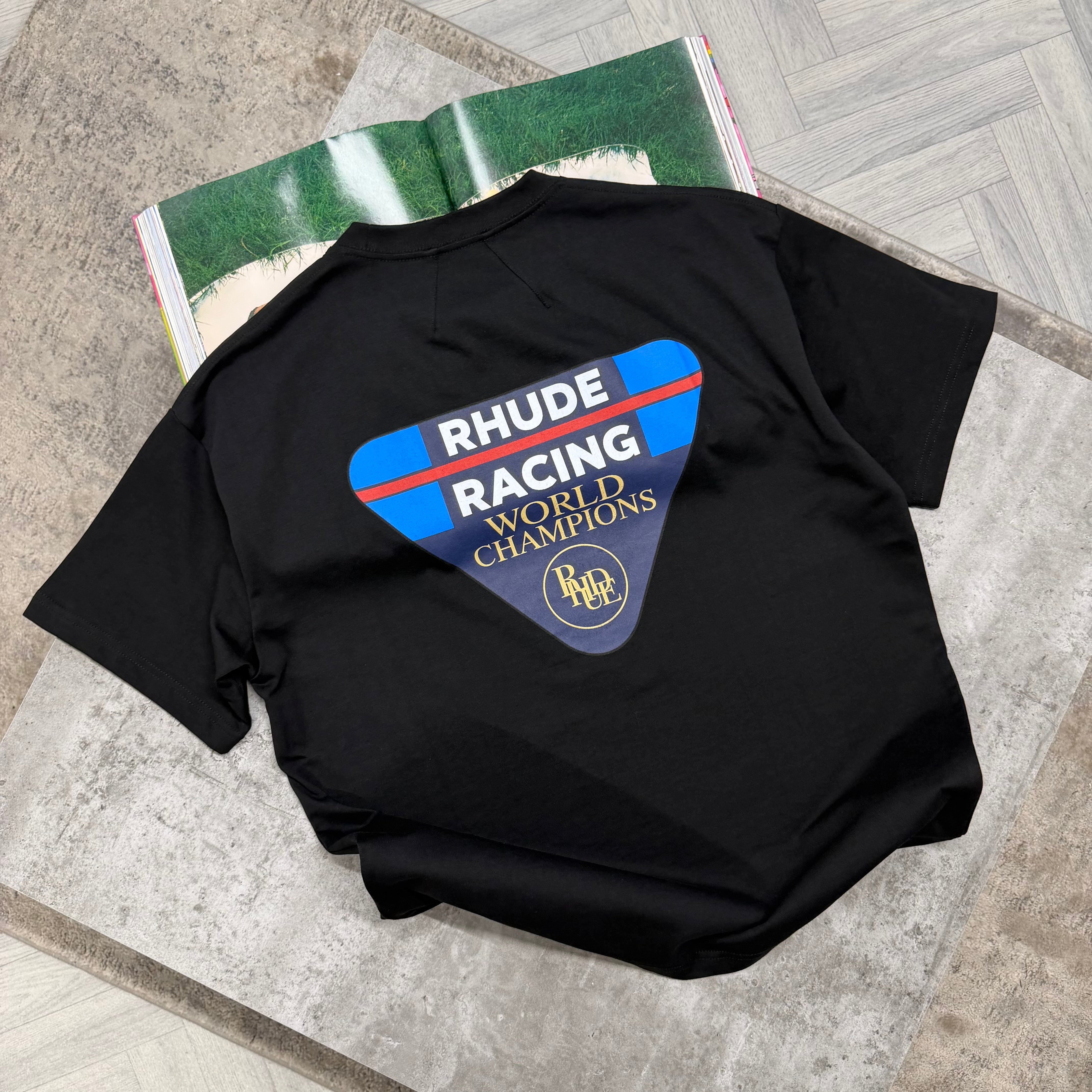 RHU RACING T SHIRT - BLACK