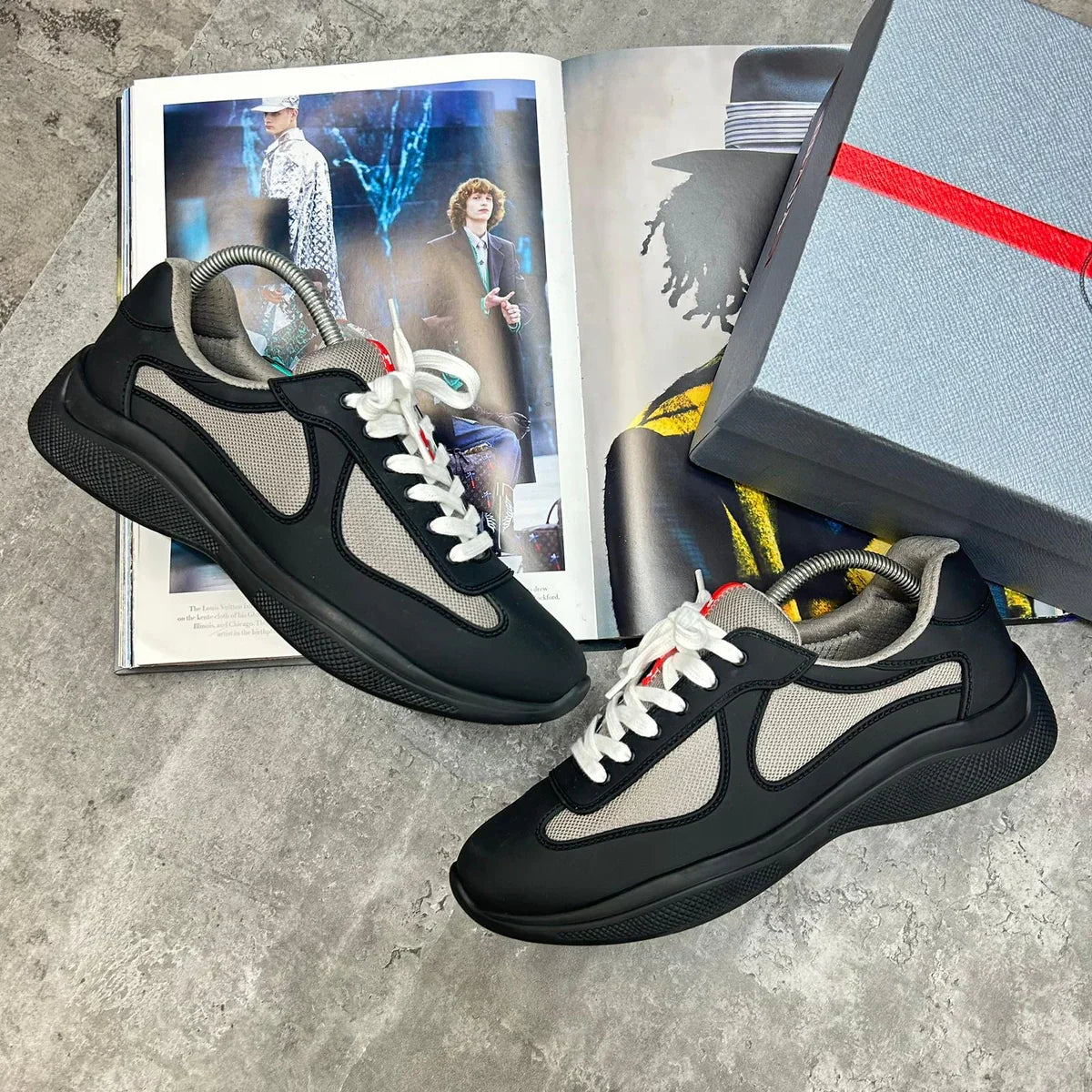 (PRE ORDER) PRADA AMERICAN CUP TRAINER - BLACK