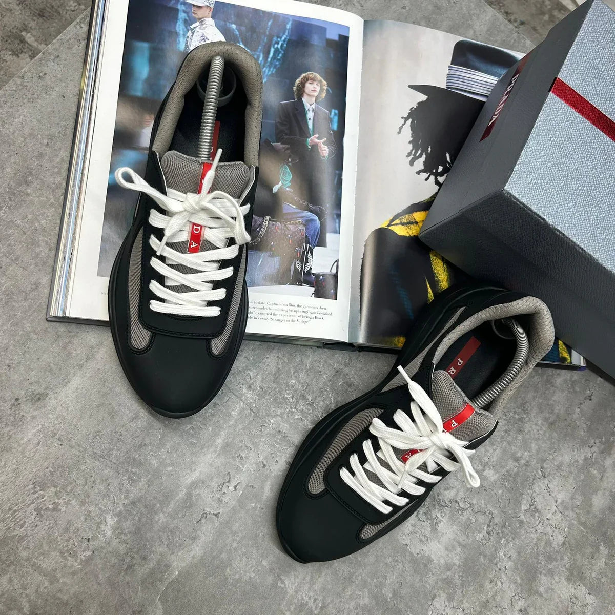 (PRE ORDER) PRADA AMERICAN CUP TRAINER - BLACK