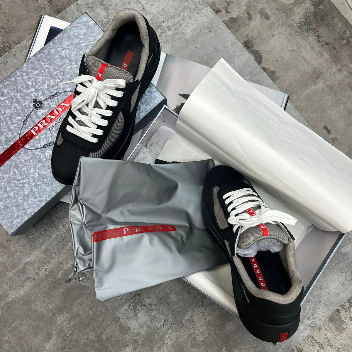 (PRE ORDER) PRADA AMERICAN CUP TRAINER - BLACK